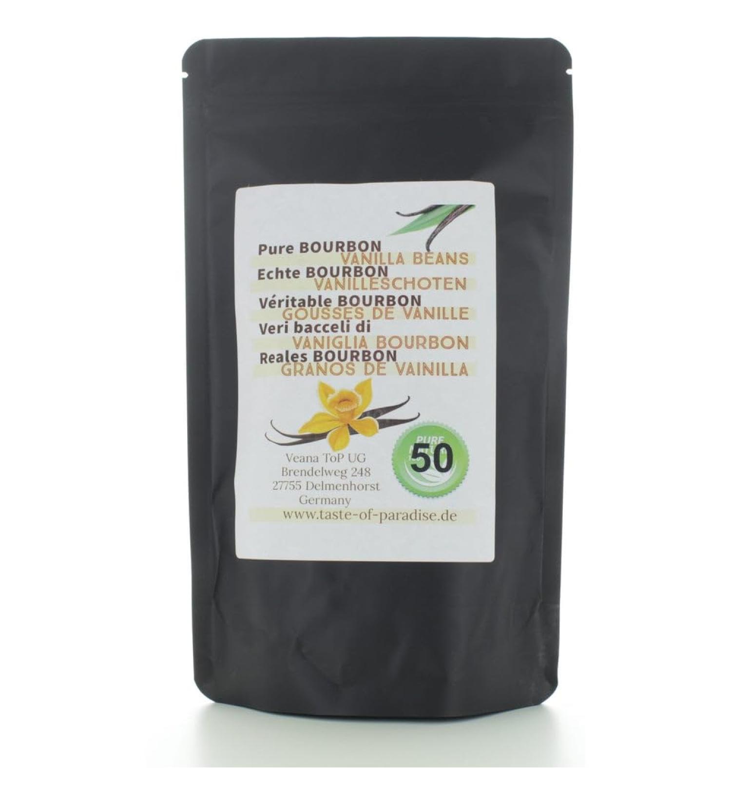 Bourbon Vanilla Pods - 50 pcs (10-11cm) | Grade A Gourmet Quality | 100% Natural Madagascar Pods - Buy Online on GoSupps.com