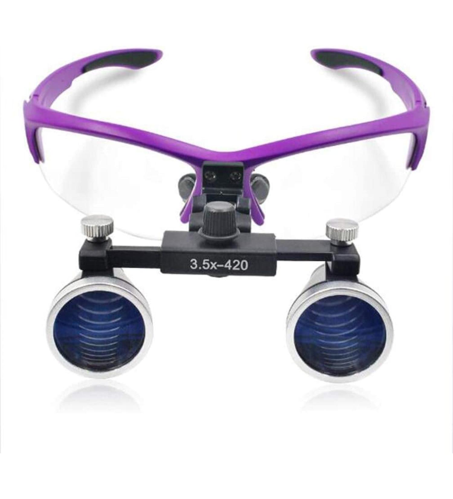 Magnifier Magnifying Eye Glasses with Light Surgery Dental Binocular Loupes 3.5X Magnifier Magnifying Eye Glasses + Head Lamp for Close Work with Handy Carry Case - Buy Online on GoSupps.com