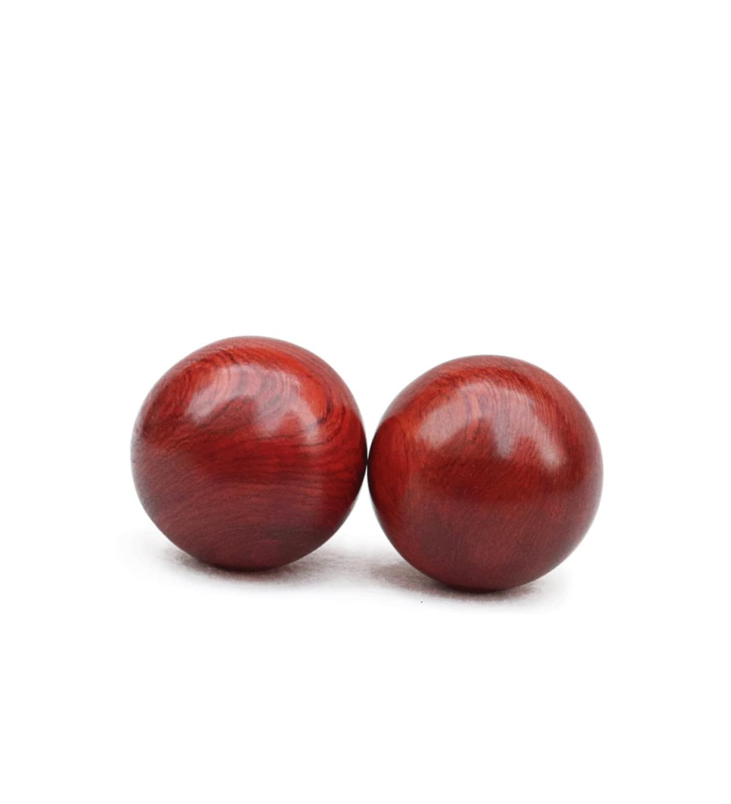 Minkissy 2-Piece Baoding Balls | Chinese Stress & Exercise Balls | Wooden Handcrafted Muscle Stretch Balls (6cm) - Shop Internationally! - Buy Online on GoSupps.com