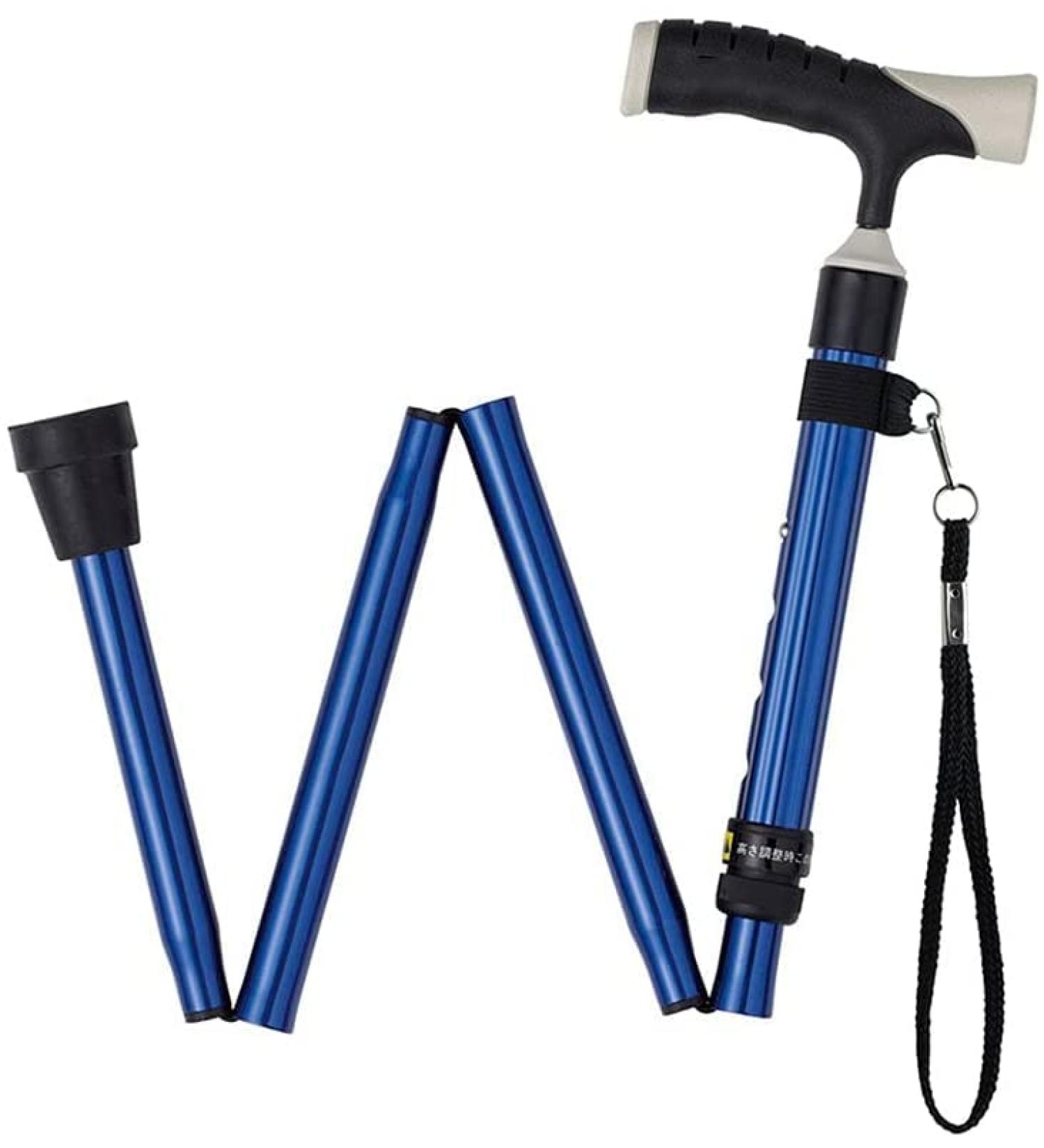 Fold Cane- Men Ms Crutch- Non-Slip Light Telescopic Crutch Seniors Adjustable with Convenient Walker Journey Bl A - Buy Online on GoSupps.com