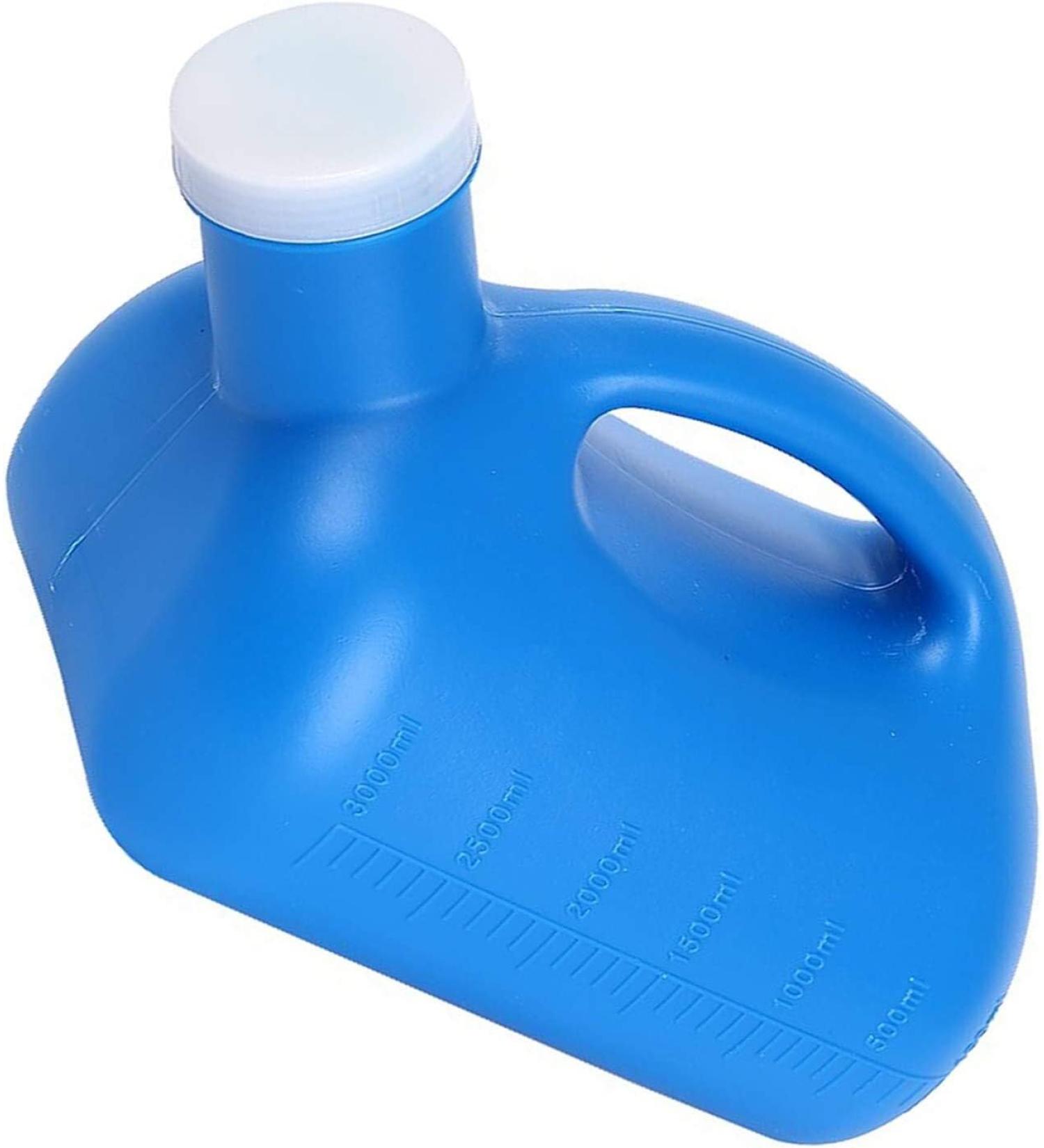 Mens Urine Bottle Urinal Bottles for Men 3000ML Large Male Urinal Portable Screw Cap Pot Mouth No Odor Mens Potty Pee Bottle Collector Travel Toilet - Buy Online on GoSupps.com