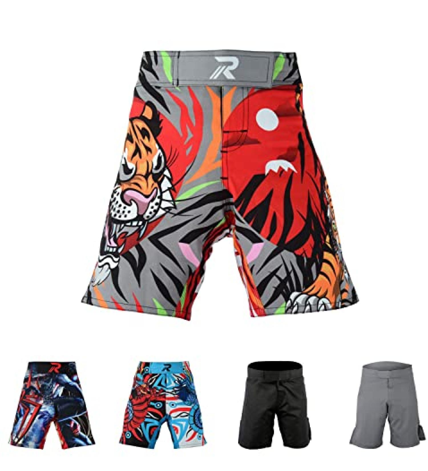 Roar Kids MMA Shorts - BJJ Cross Training Gym Boxing Grappling Kickboxing - Large Tiger - Buy Online on GoSupps.com