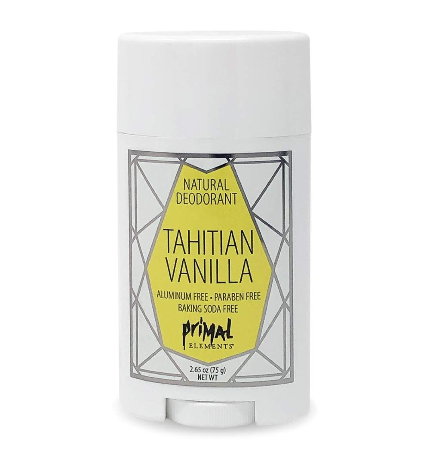 Primal Elements Tahitian Vanilla Natural Deodorant 2.65 Ounce