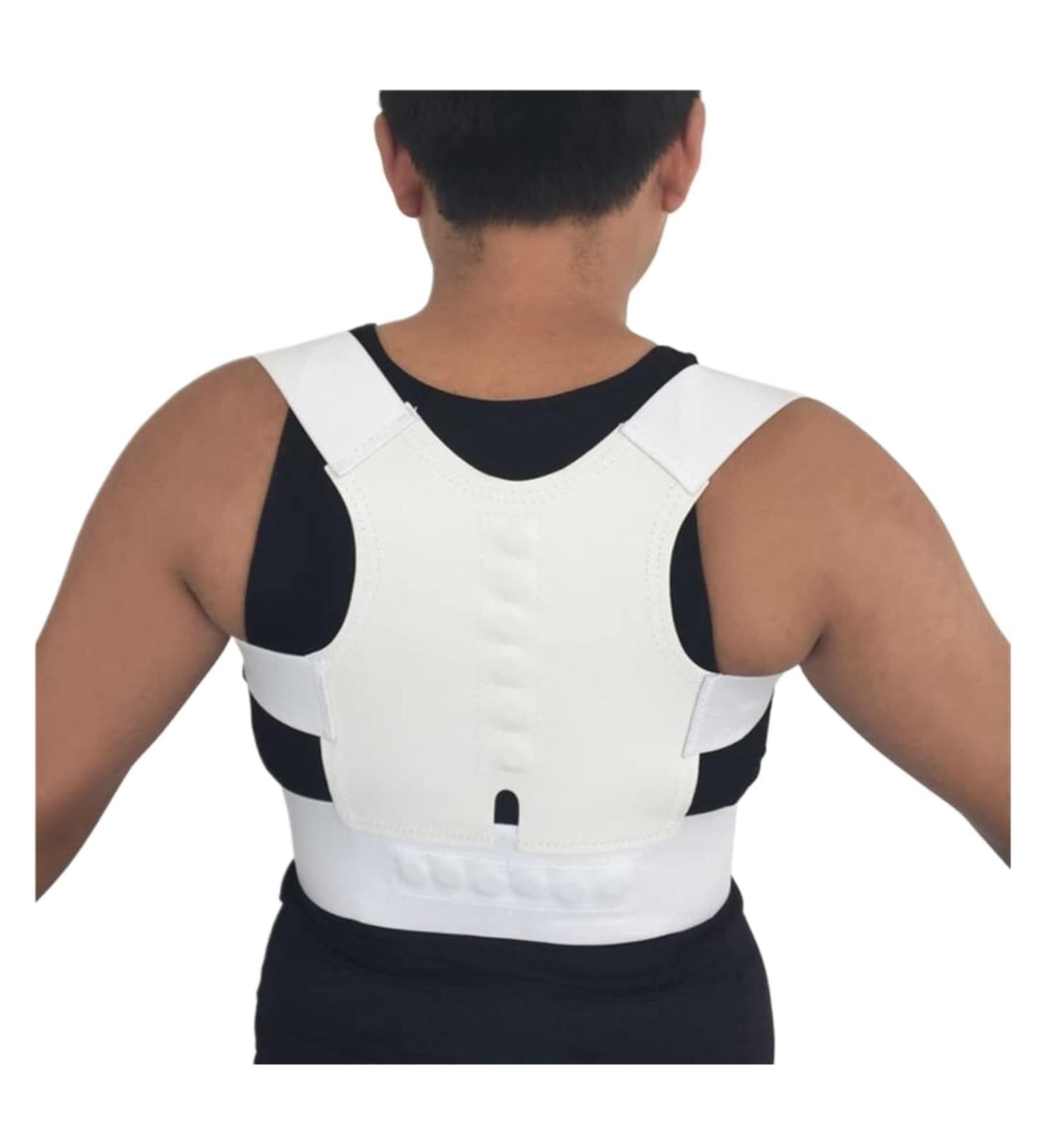 Back Support Back Brace Lumbar Support Posture Corrector Orthopedic Corset Back Waist Support with Shoulder Brace Spinal Back Support Belt(White X-Large) X-Large White - Buy Online on GoSupps.com