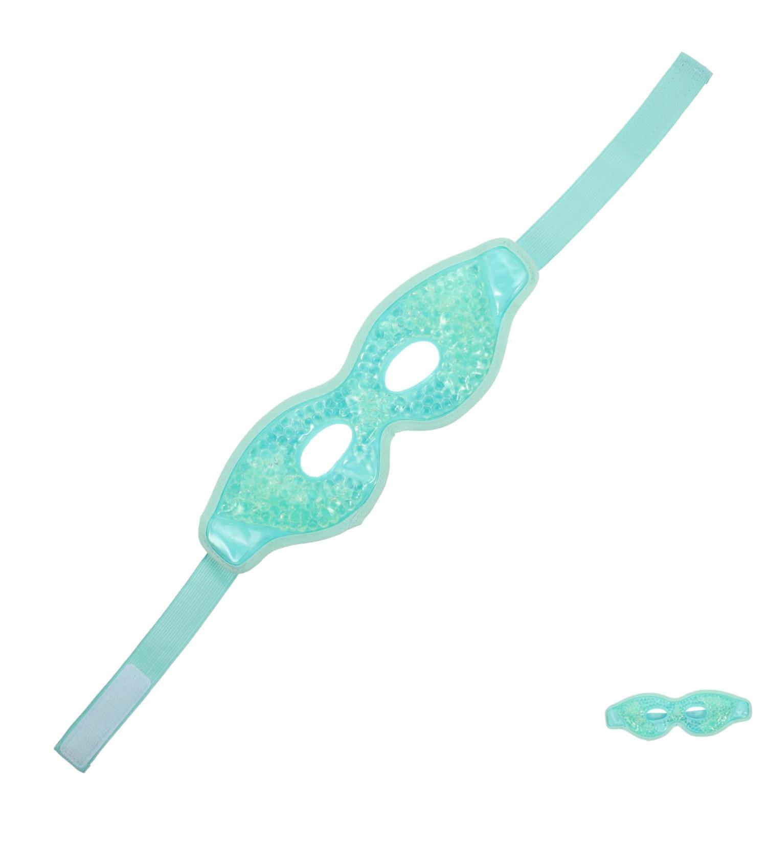 Ipetboom Contoured Eye Mask for Sleeping Eye with Eye Holes Eye for Sleeping Hot Cold Eye Mask Travel Ice Compress Eyes Cover Baffle Super Soft Crystal Cotton to Sleep Light Green 28.5x9x1.7cm - Buy Online on GoSupps.com