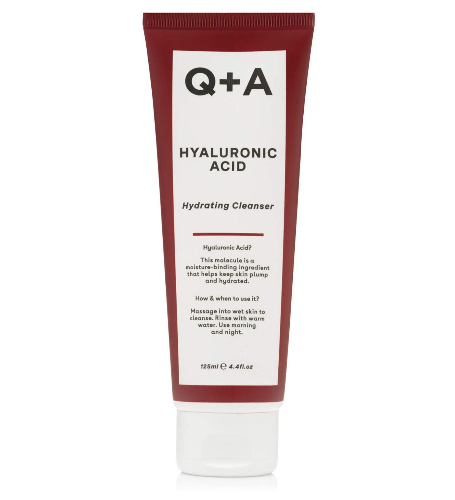 Q+A Hyaluronic Acid Hydrating Cleanser - Gentle & Smoothing Cleanser for Skin Moisturization (125ml) - Buy Online on GoSupps.com