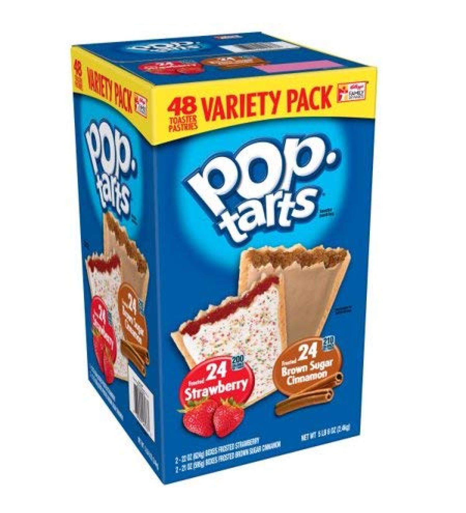 Pop-Tarts Variety Pack - 32-48 Ct, Brown Sugar Cinnamon & Strawberry, Breakfast Pastries - Buy Online on GoSupps.com