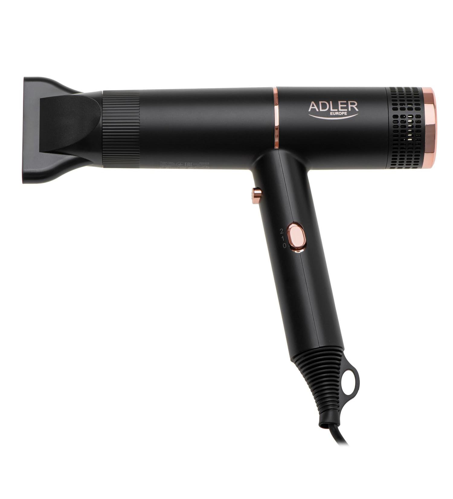 Adler Europe AD 2278 Hairdryer with ionization 2 blowing positions maximum power 1400 W black - Buy Online on GoSupps.com