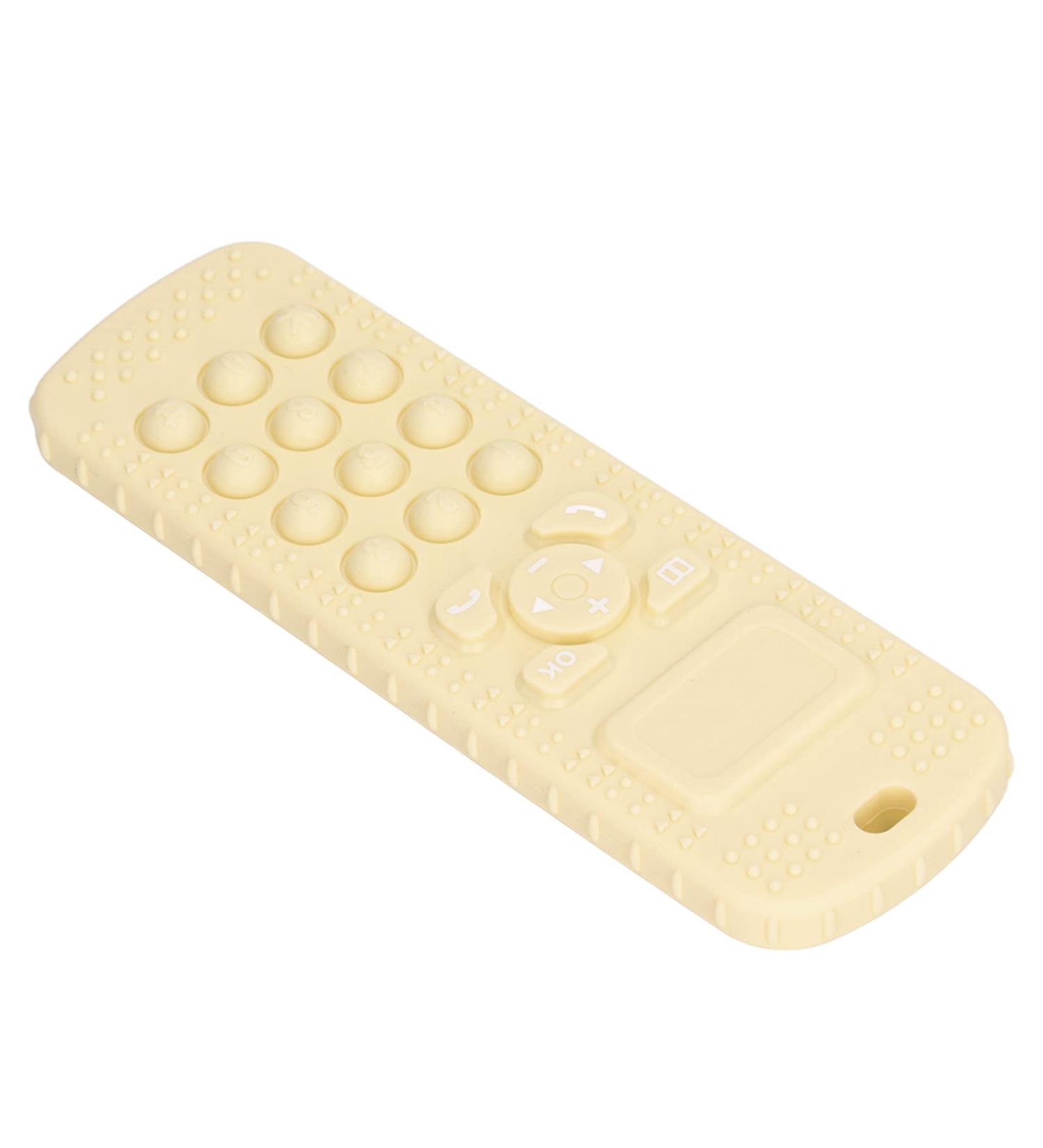 Baby TV Remote Teething Toy - Soft Silicone Gum Relief Sensory Toy (Beige) - Buy Online on GoSupps.com