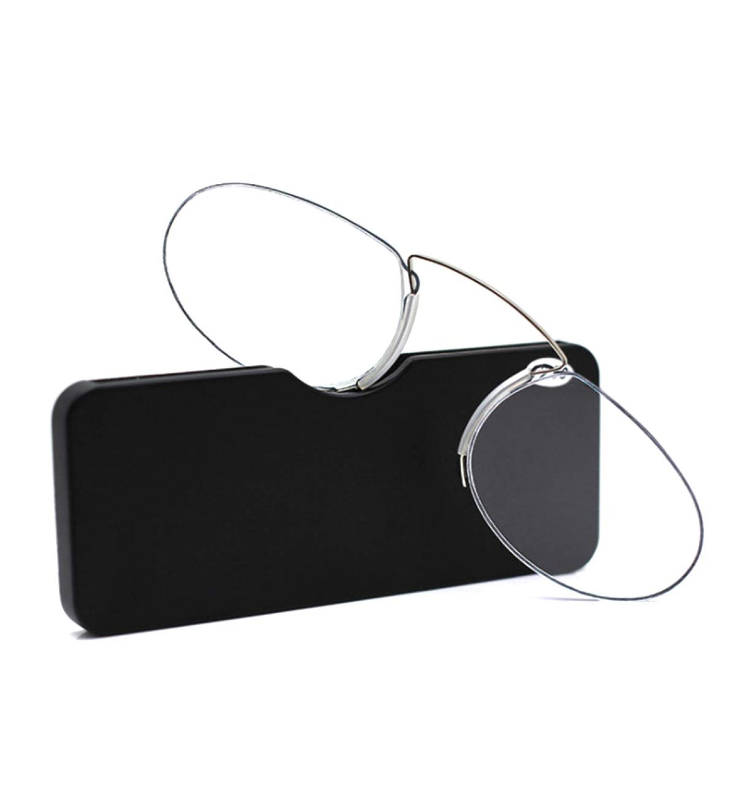 Goldmiky Unisex Reading Glasses - Compact Mini Nose Clip Iron-Free Slipproof Visual Aid for Men & Women - Strength 1.50-2.5 (2.0) - Ideal for International Shipping - Buy Online on GoSupps.com