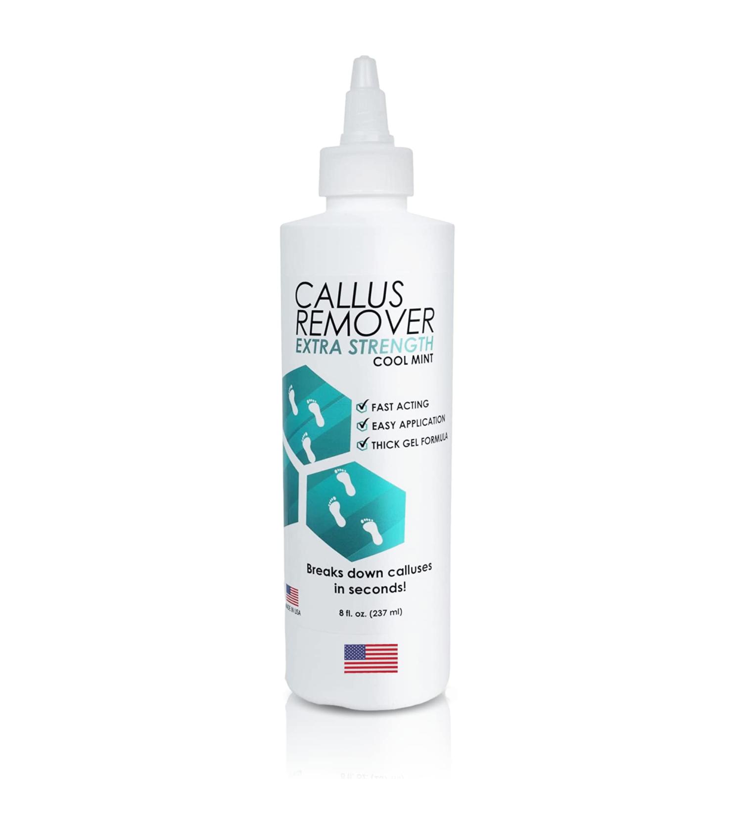 Extra Strength Callus Remover Gel 8oz - Salon Grade Pedicure Supplies for Rough, Dry Skin - Heavy Duty Foot Callus Remover with Cool Mint - Professional Home Treatment - Buy Online on GoSupps.com