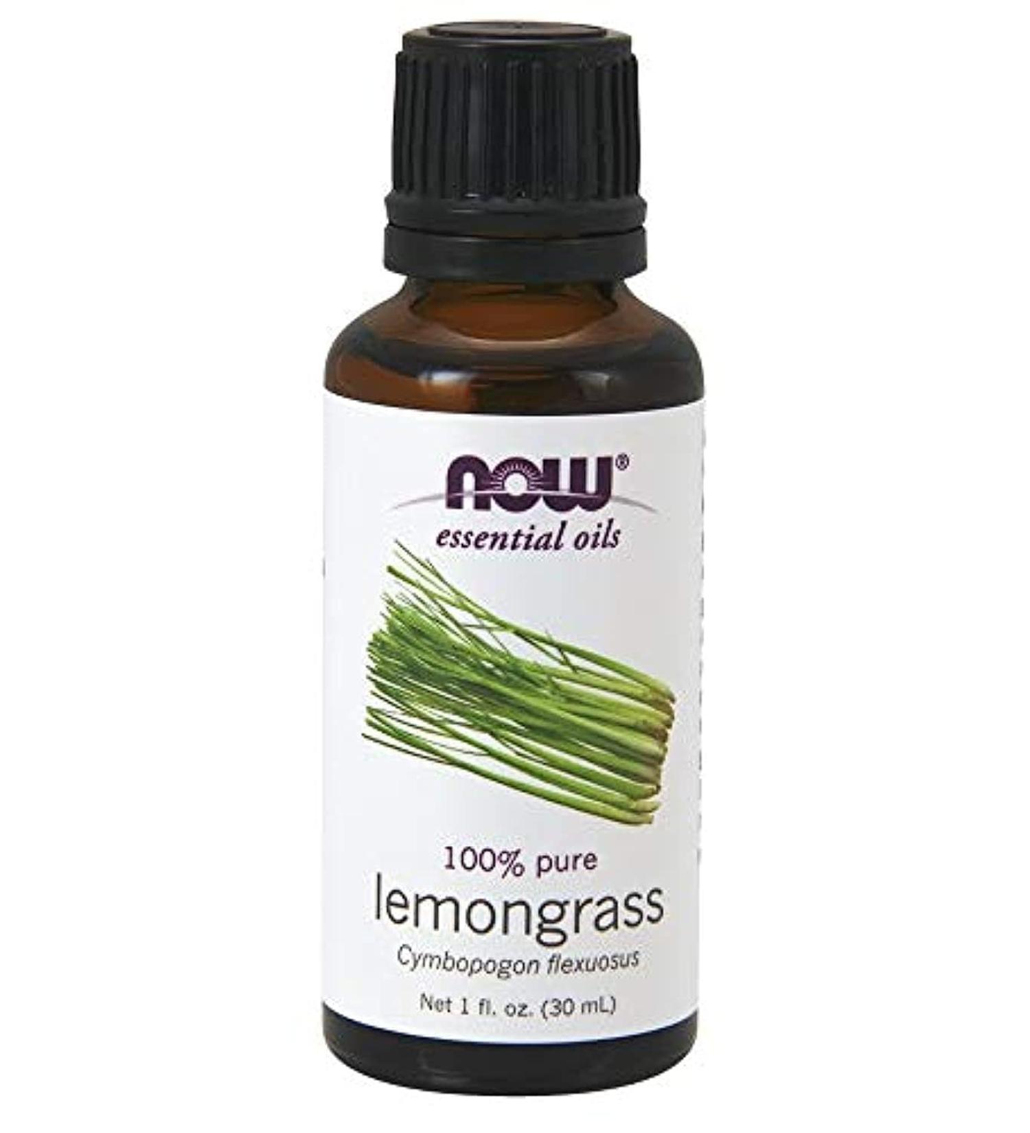 NOW Foods 100% Pure Lemongrass Essential Oil - 1 fl oz | Natural Aromatherapy & Wellness - Buy Online on GoSupps.com