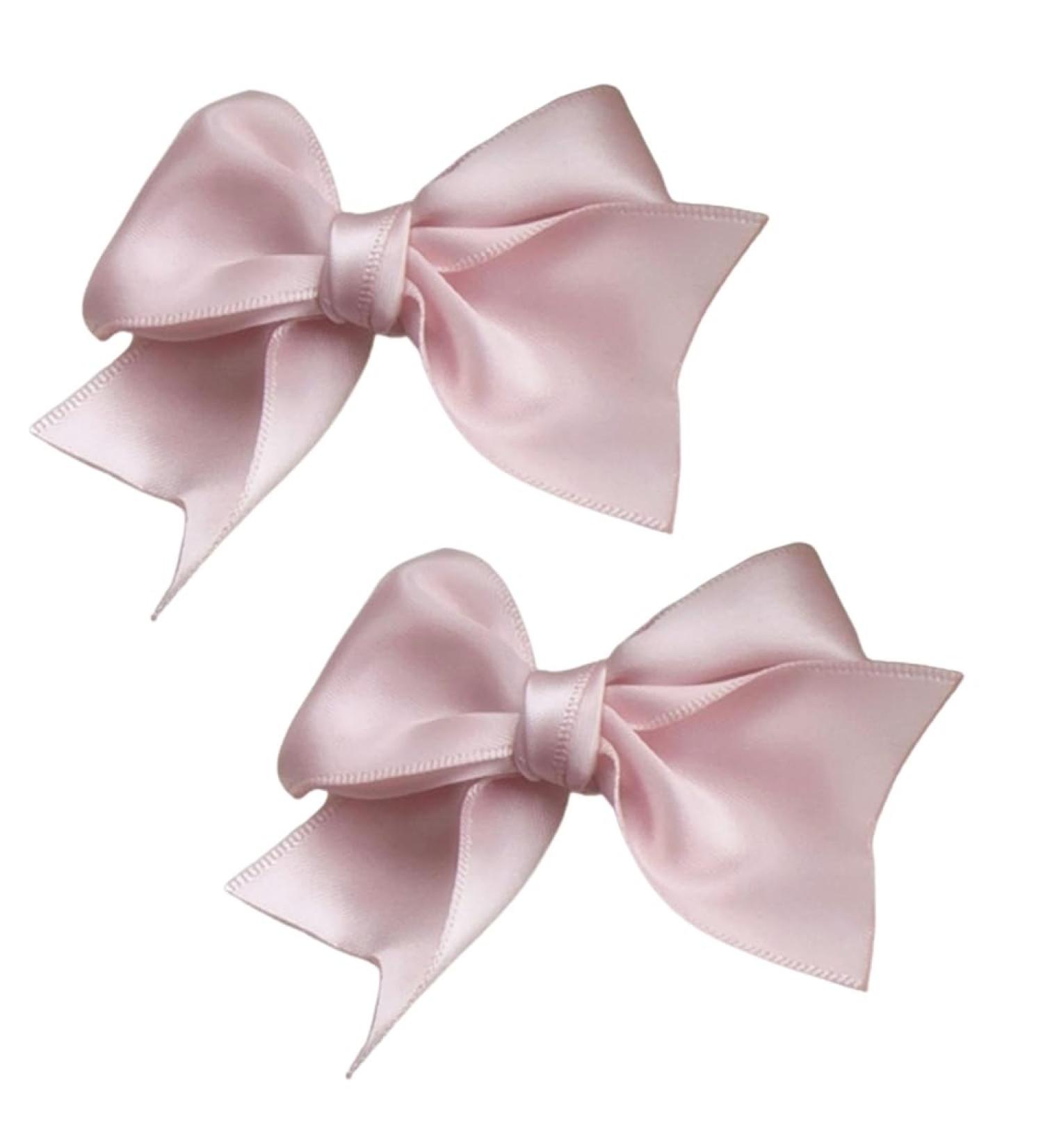 xbiez 1pair Mini Bowknot Shape Hairpins Hot Girls Ribbon Bowknot Hair Clip Makeup Hair Clip for Woman Ponytail Hair Clip Pink - Buy Online on GoSupps.com