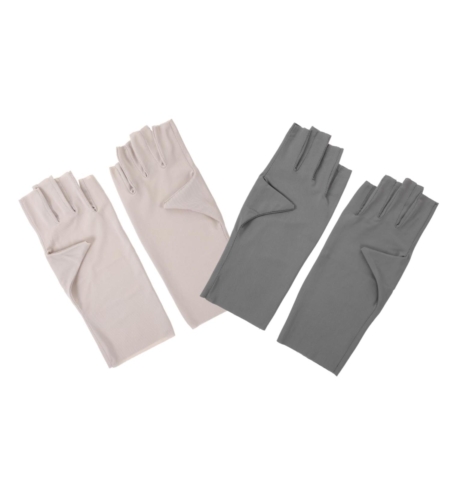 minkissy 2 Pairs Women's Sun Protection Gloves Manicure Gloves Anti Uv Nail Uv Gloves Uv Protection Gloves for Gel Nail Lamp Uv Protective Gloves for Manicure Breathable Nylon Nail Supplies - Buy Online on GoSupps.com