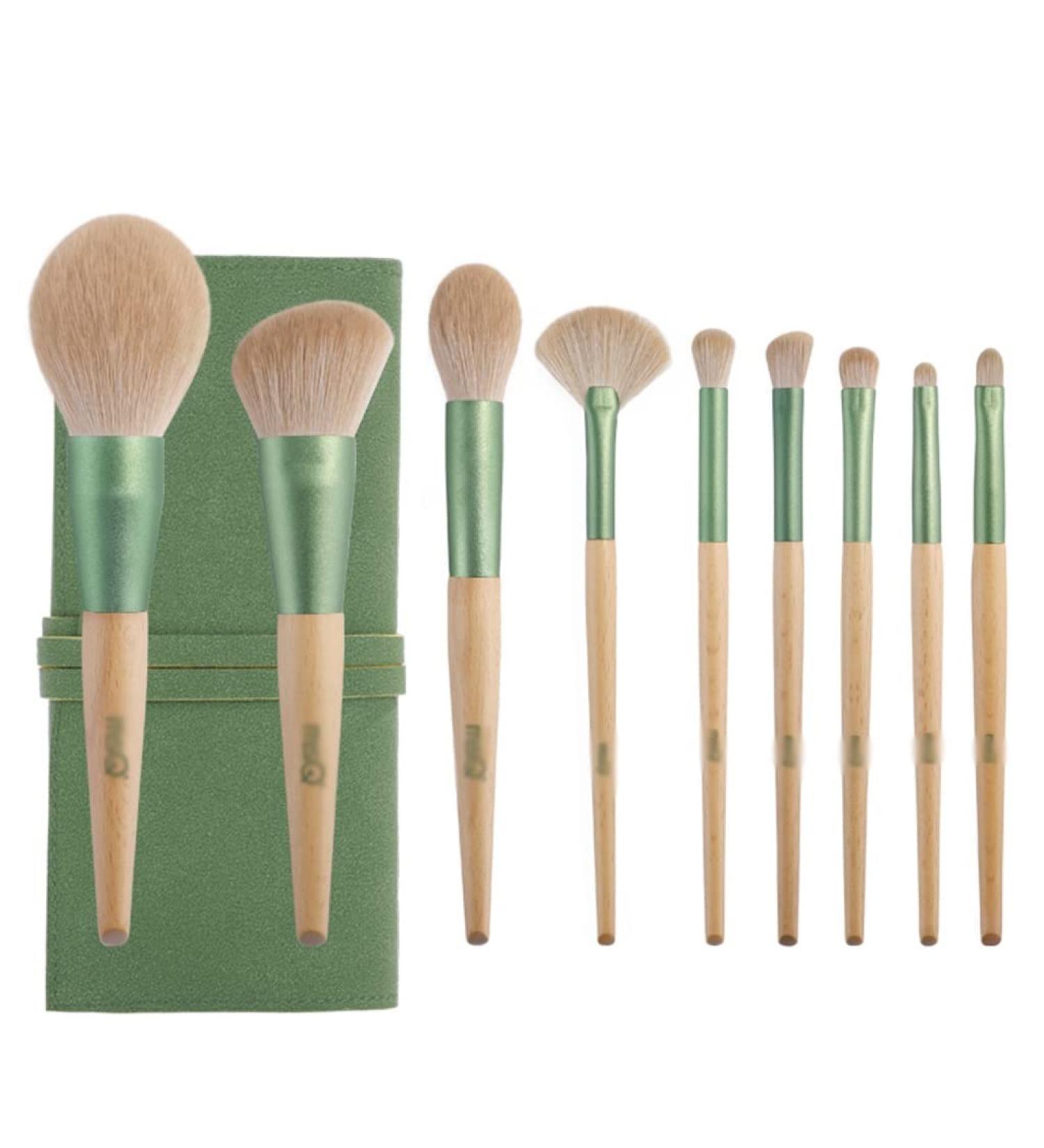 10 Qingluo Makeup Brush Set - Blush Loose Powder & Eyeshadow Brushes | Premium Beauty Tools for Flawless Makeup - Buy Online on GoSupps.com