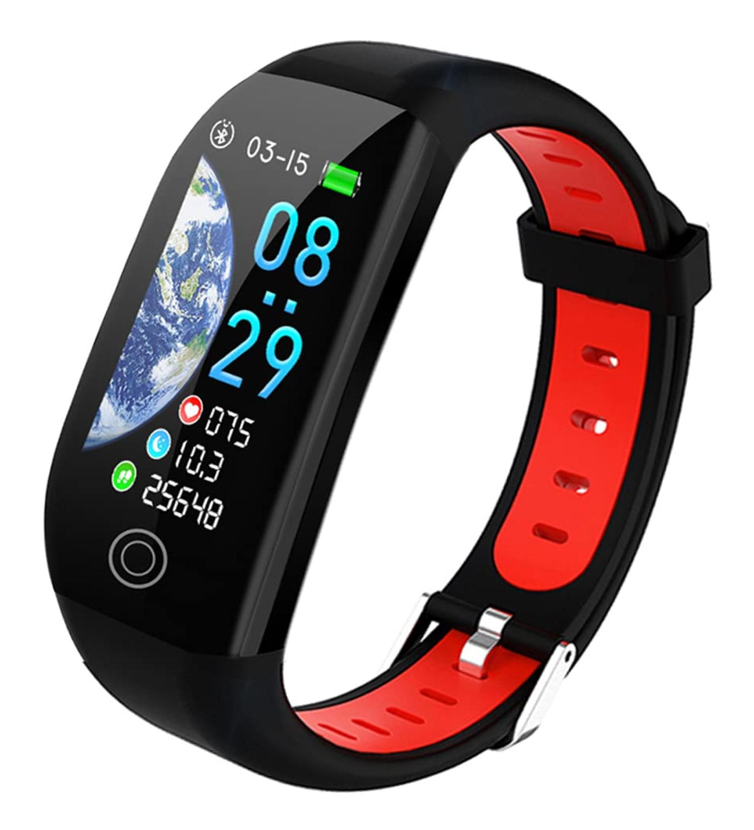 Fitness Tracker Smart Watch Bracelet | 1.14 Color Screen, IP68 Waterproof, Step Calorie Counter, Sleep Monitoring | Activity Tracker for Women Men Kids - Red - Buy Online on GoSupps.com