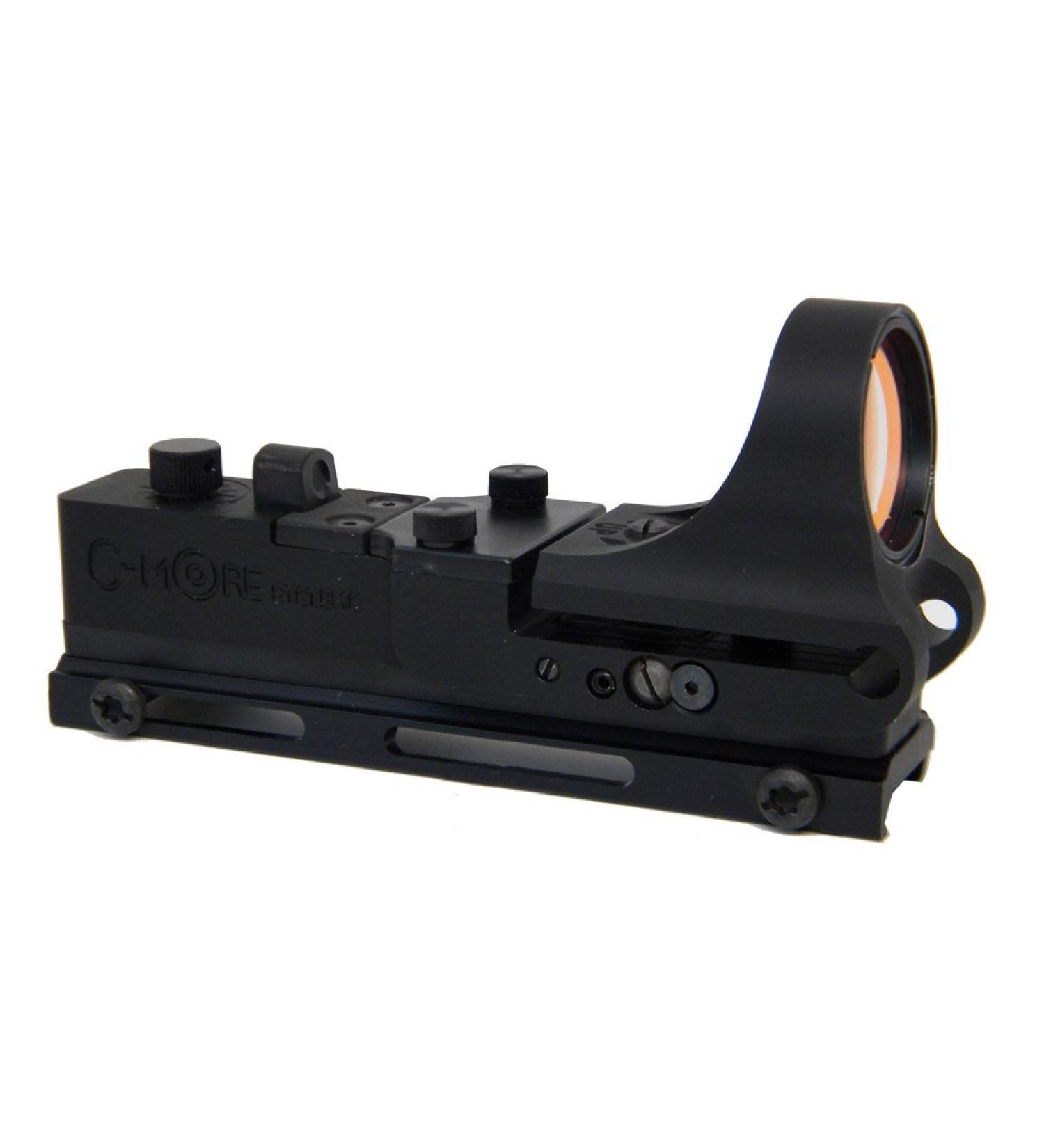 C-MORE Systems Tactical Railway Red Dot Sight, Click Intensity Switch, 6 MOA, 1x Magnification, Made of Aircraft Grade Aluminum, Ultra Bright, All Weather, Waterproof, Lightweight, Black