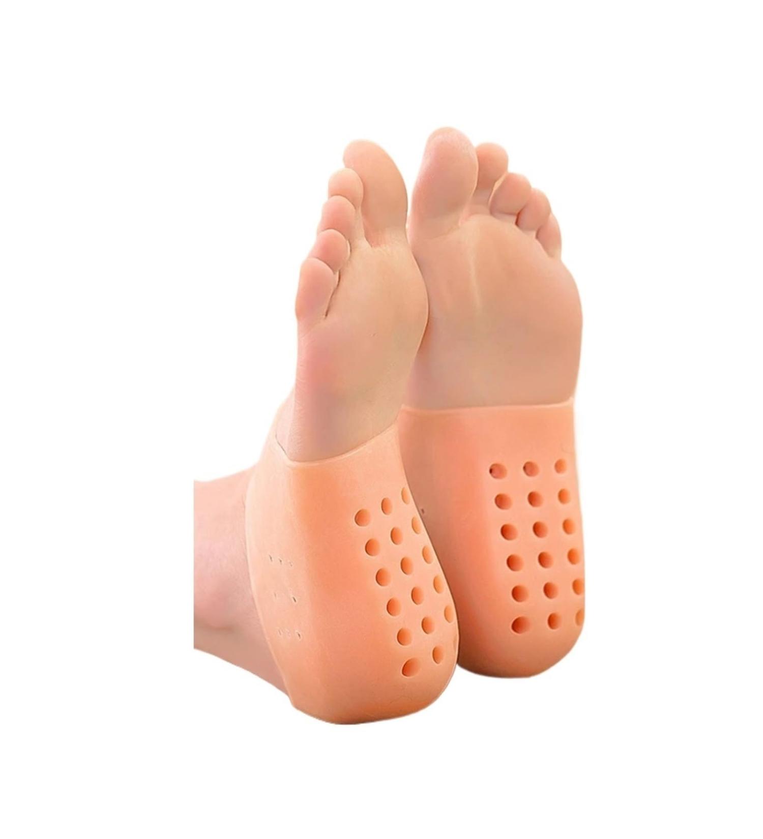 Buy Invisible Height Increase 5CM Silicone Socks Gel Heel Pads | Orthopedic Arch Support & Cushion Insoles | Foot Massage Pad in Beige - Buy Online on GoSupps.com