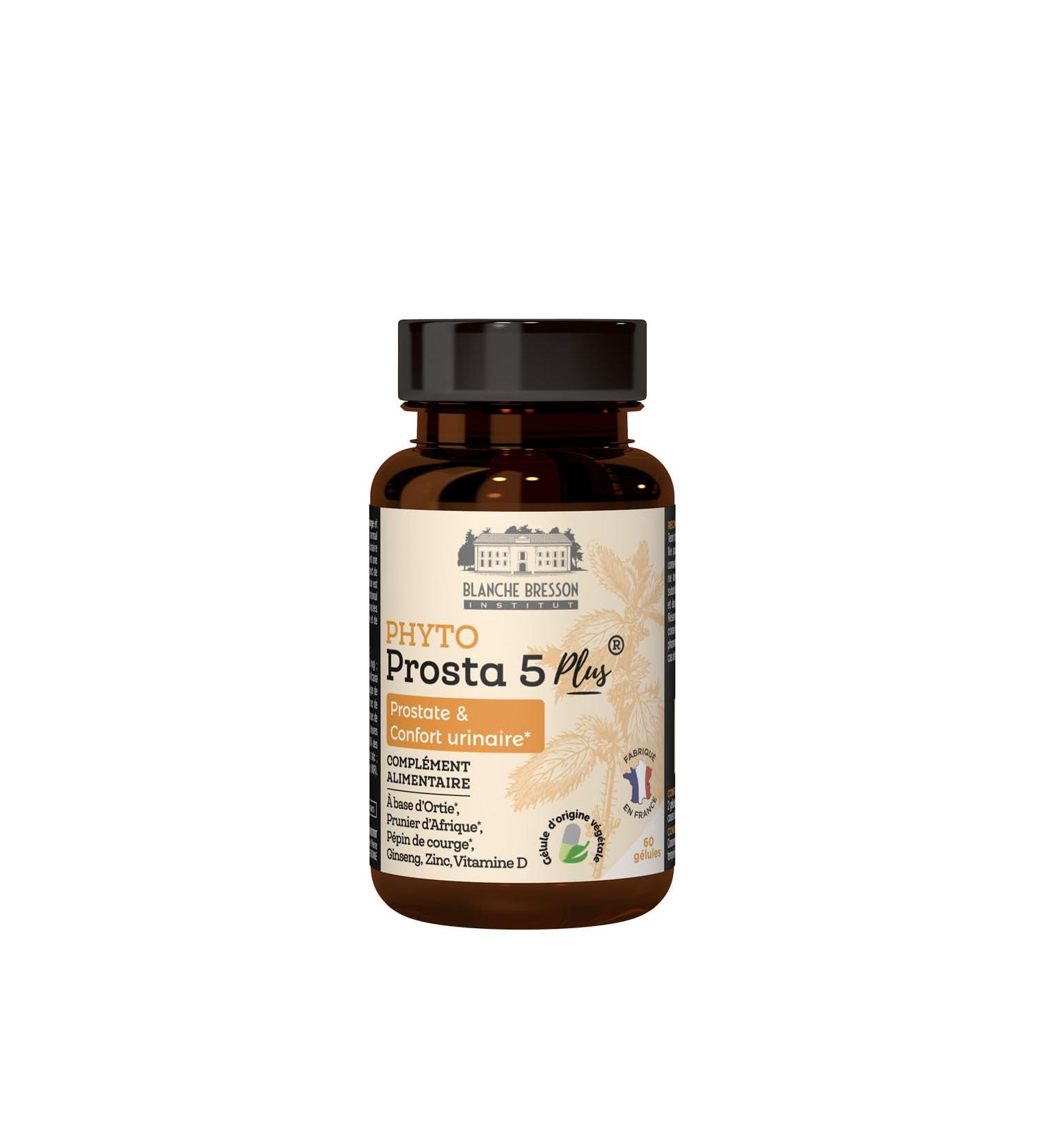 BLANCHE BRESSON - Phyto Prosta 5 Plus - Men's Prostate & Urinary Comfort - Natural Active Ingredients - Nettle African Plum Tree Pumpkin Seed Ginseng - 60 Capsules - 30 Day Treatment - Made in - Buy Online on GoSupps.com