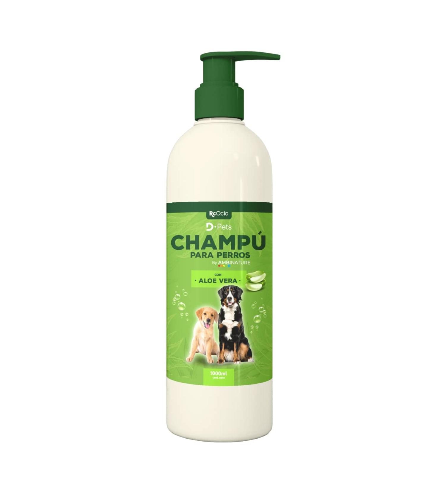 RcOcio Dog shampoo with aloe vera | Shampoo for sensitive skin 1 liter with aloe vera | Dog shampoo for odor control white or dark coats with aloe vera for dermatitis | For long or short coats also for puppies - Buy Online on GoSupps.com