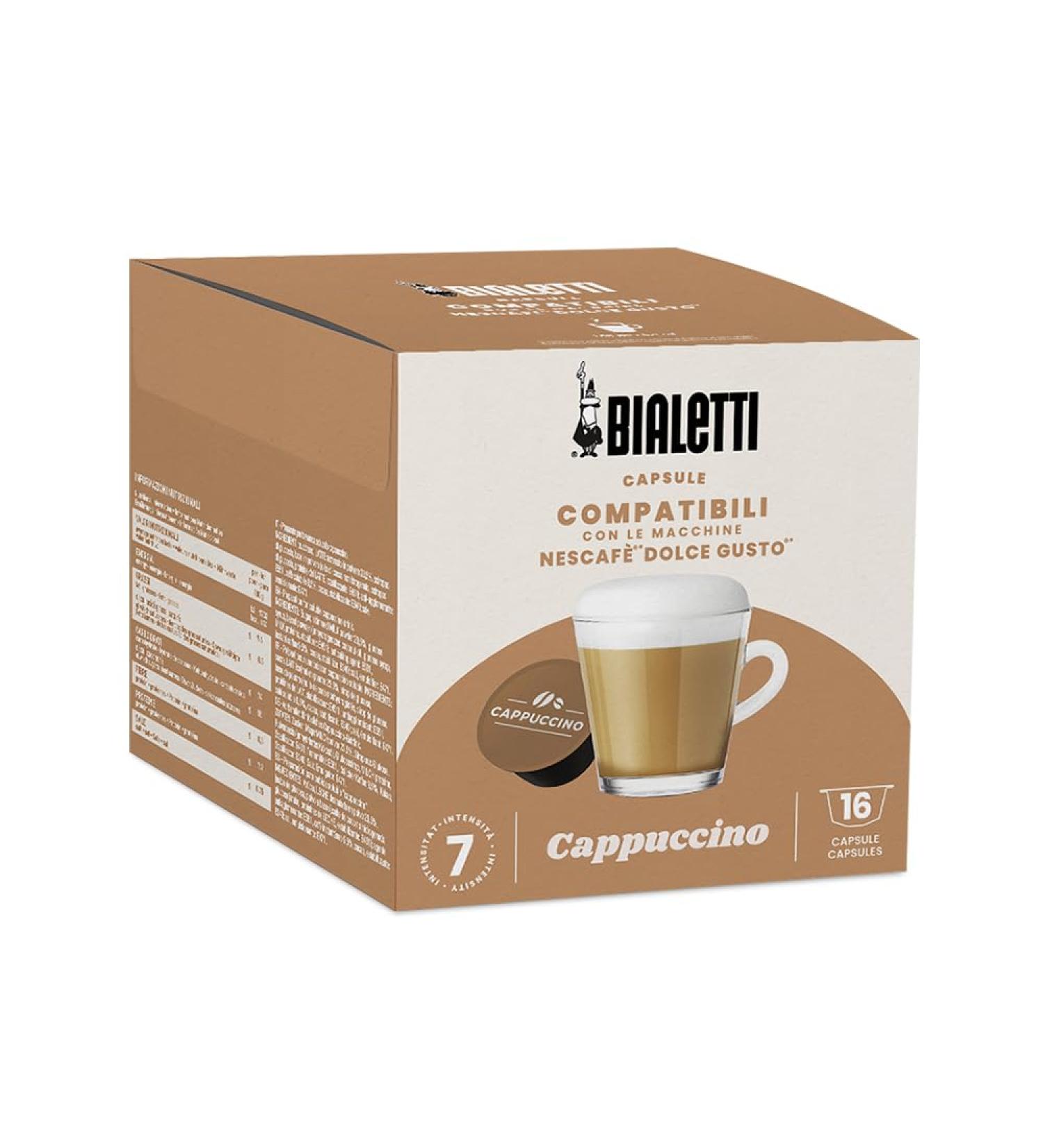 Bialetti Caf Dolce Gusto compatible capsules - Cappuccino - 16 Capsules - Buy Online on GoSupps.com
