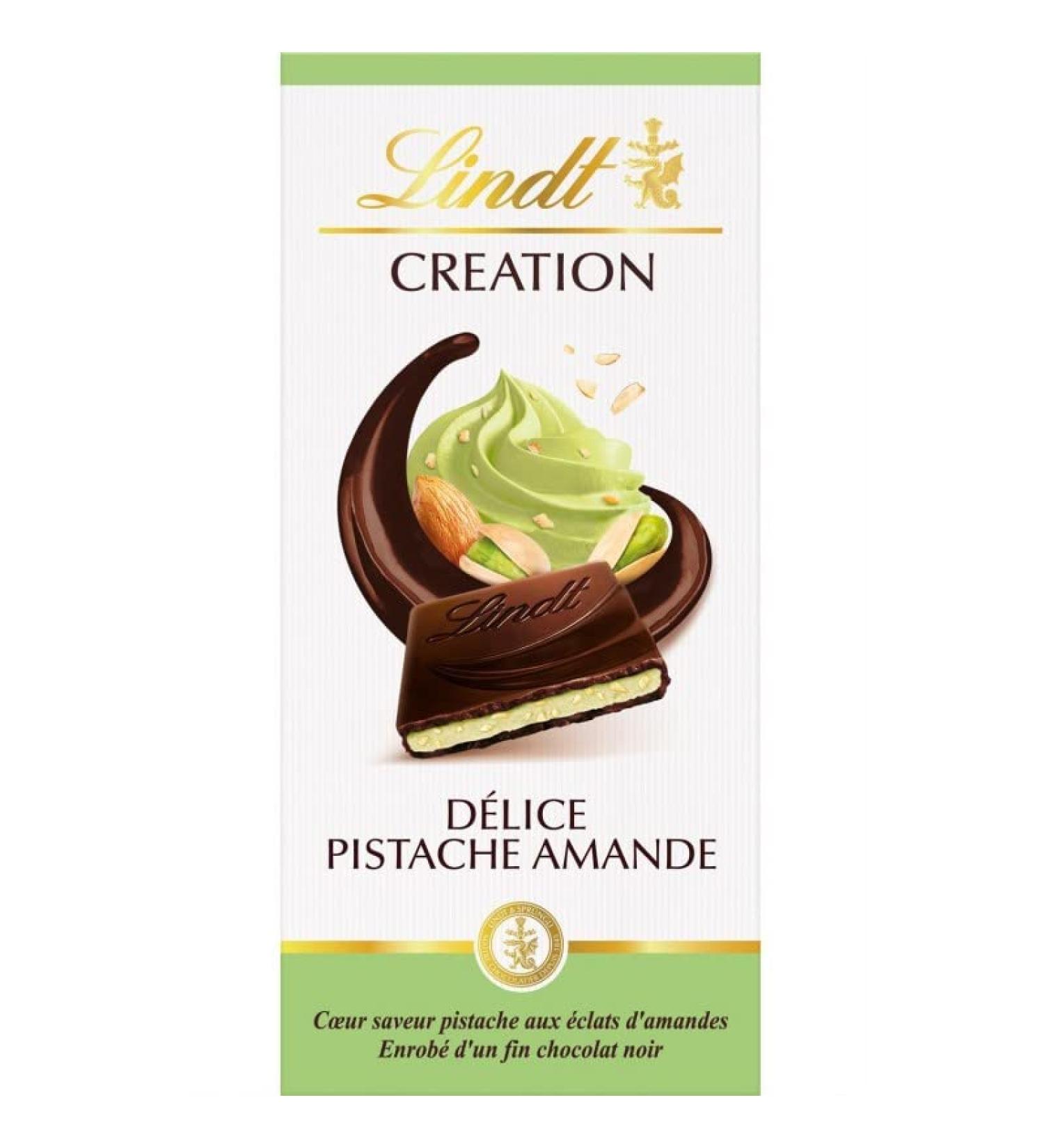 G n rique Lindt Delice Pistachio Dark Chocolate 150 g Finely Concocted for Irresistible Indulgence Pack of 4