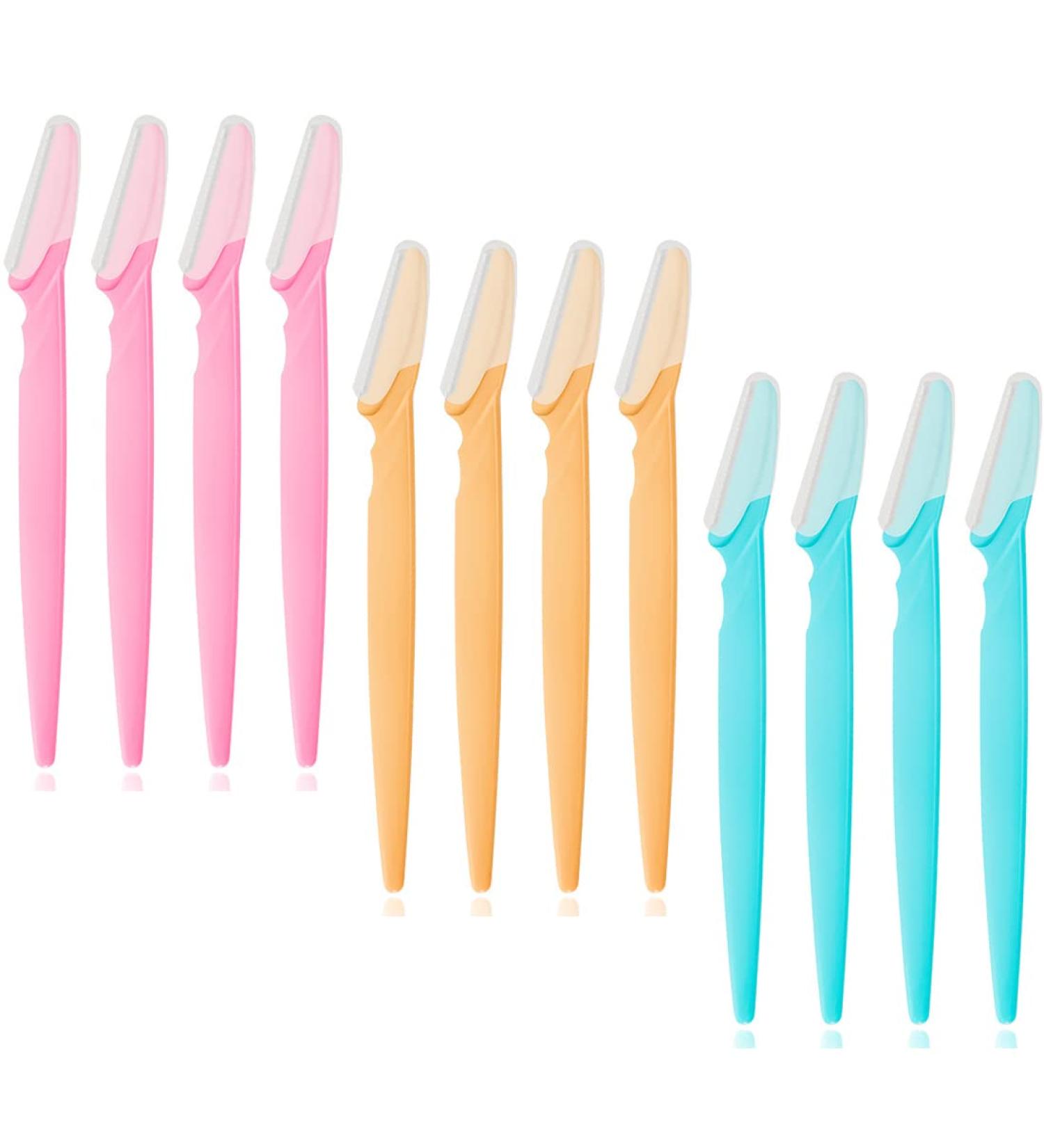 Plabbdpl Eyebrow Knives Set - 12 Women's & Men's Face Razors - Multi-Color Shaving Blades for Perfect Eyebrows - Buy Online on GoSupps.com