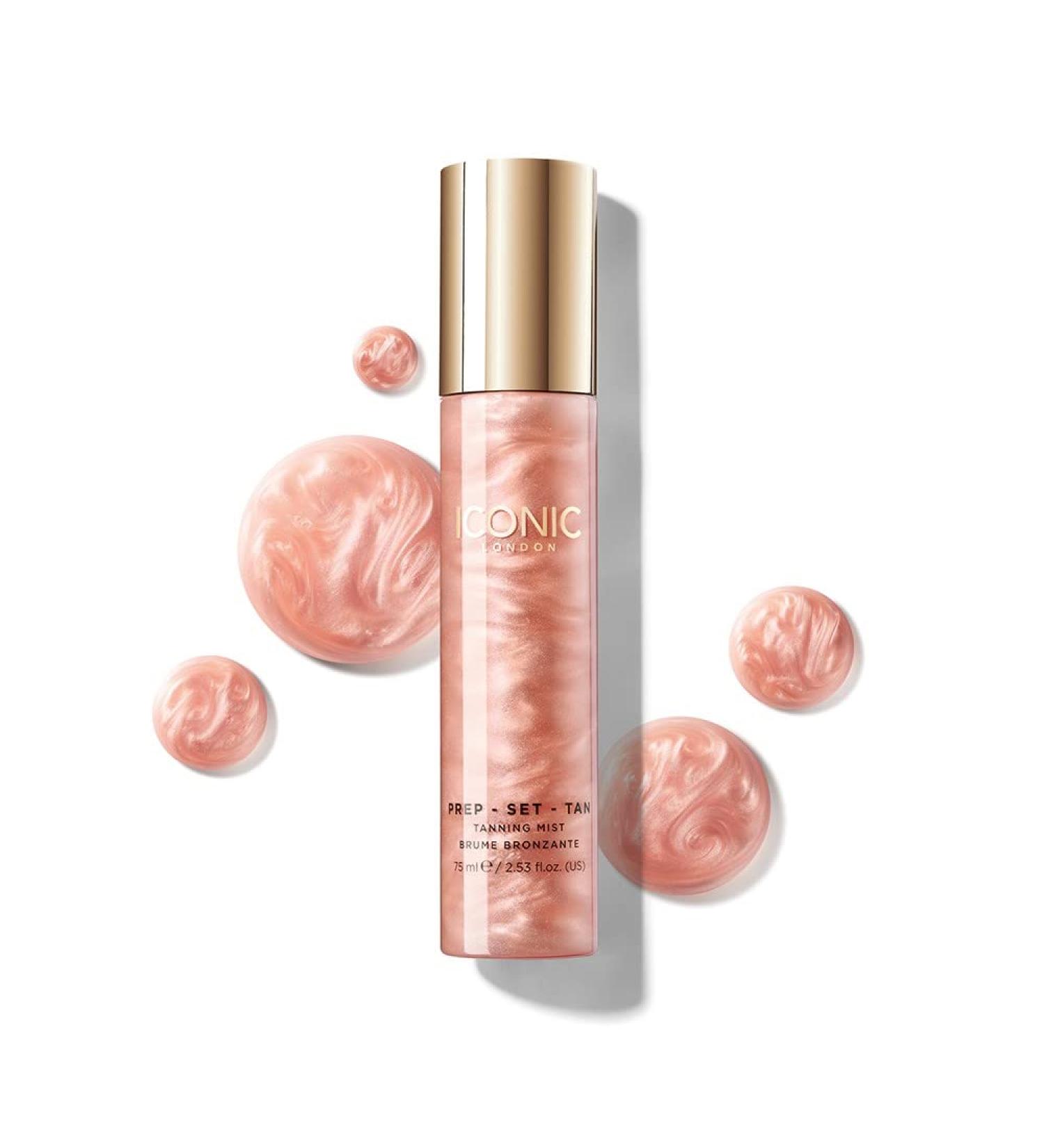 ICONIC LONDON Prep-Set-Tan Original | Shimmering Self Tanning Facial Mist with Hyaluronic Acid Cruelty-Free Vegan Makeup 2.53 Fl oz - Buy Online on GoSupps.com