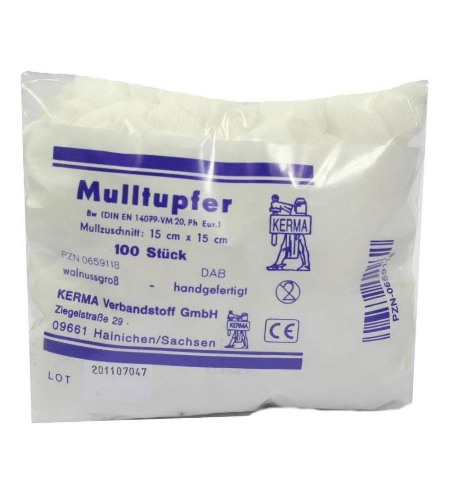 Gauze swab 15x15 cm walnut size non-sterile