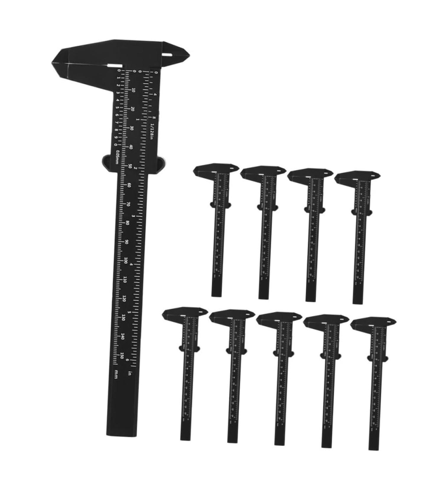 Healeved 10pcs Eyebrow Distance Caliper Tool Sliding Ruler Eyebrow Rulers Plastic Eyebrow Ruler Pp 21.00X7.30X0.50CM Black - Buy Online on GoSupps.com