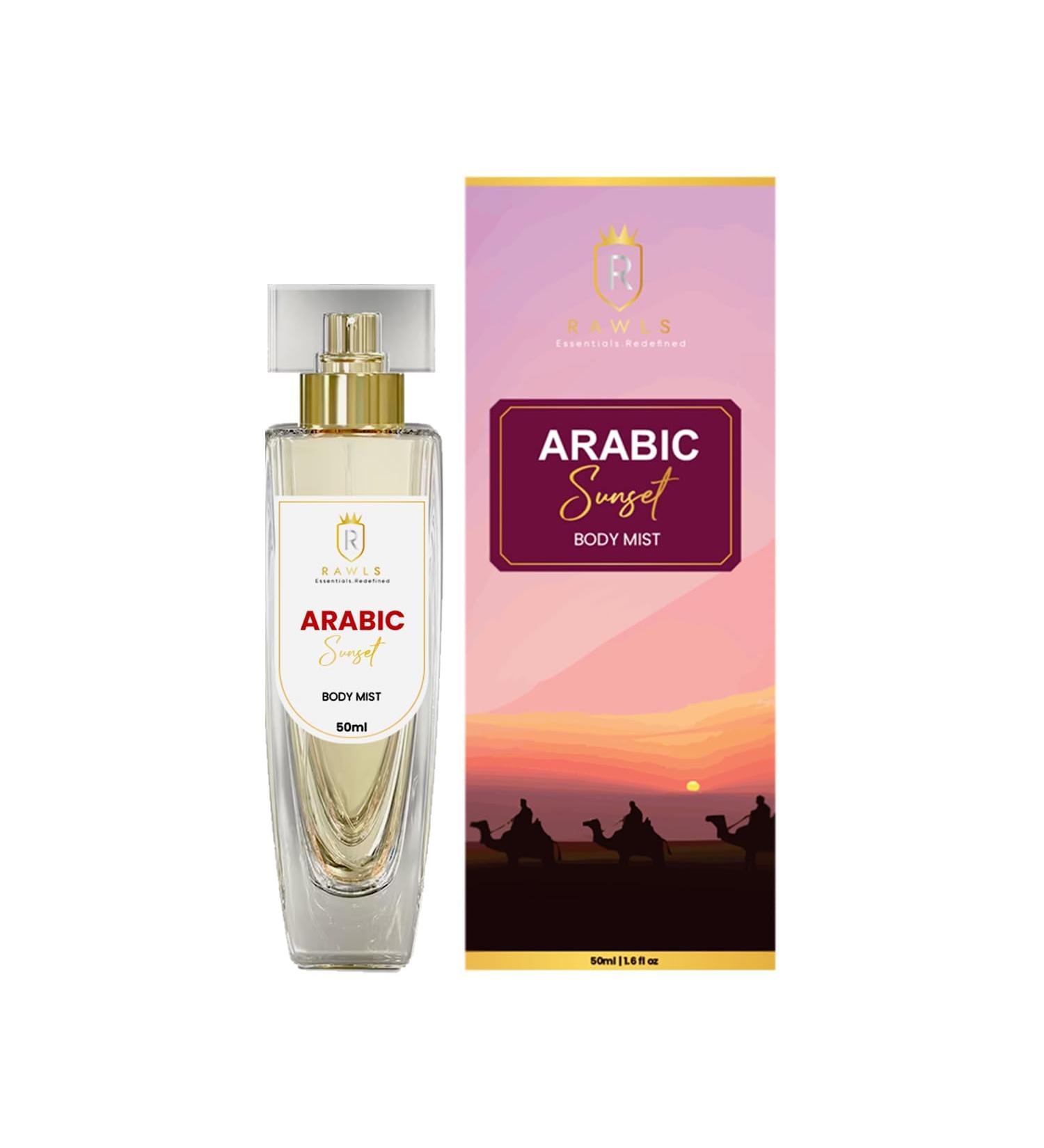 RAWL'S Adults Arabic Sunset Body Mist/Enriched With Jasmine Absolute Orange Ginger Vanilla Sandalwood/Paraben Suitable For All Skin Type - 50 Ml - Buy Online on GoSupps.com