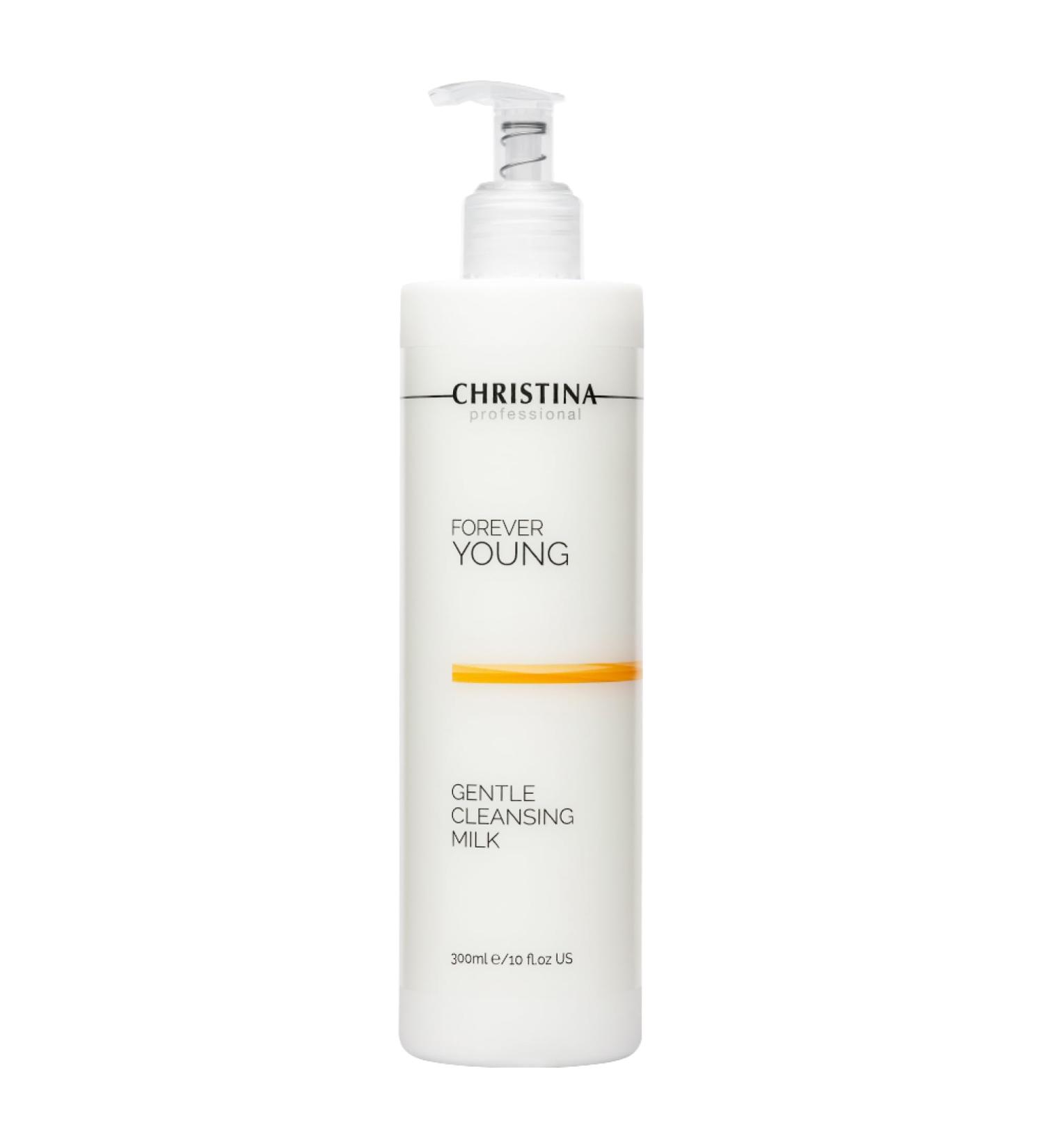 Christina Forever Young Gentle Cleansing Milk with Retinol | Anti-Aging Nourishing Formula for Dry Skin | Glycolic Acid Vitamin A & E | 24-Hour Care for Ages 30-45 | 300ml - Buy Online on GoSupps.com