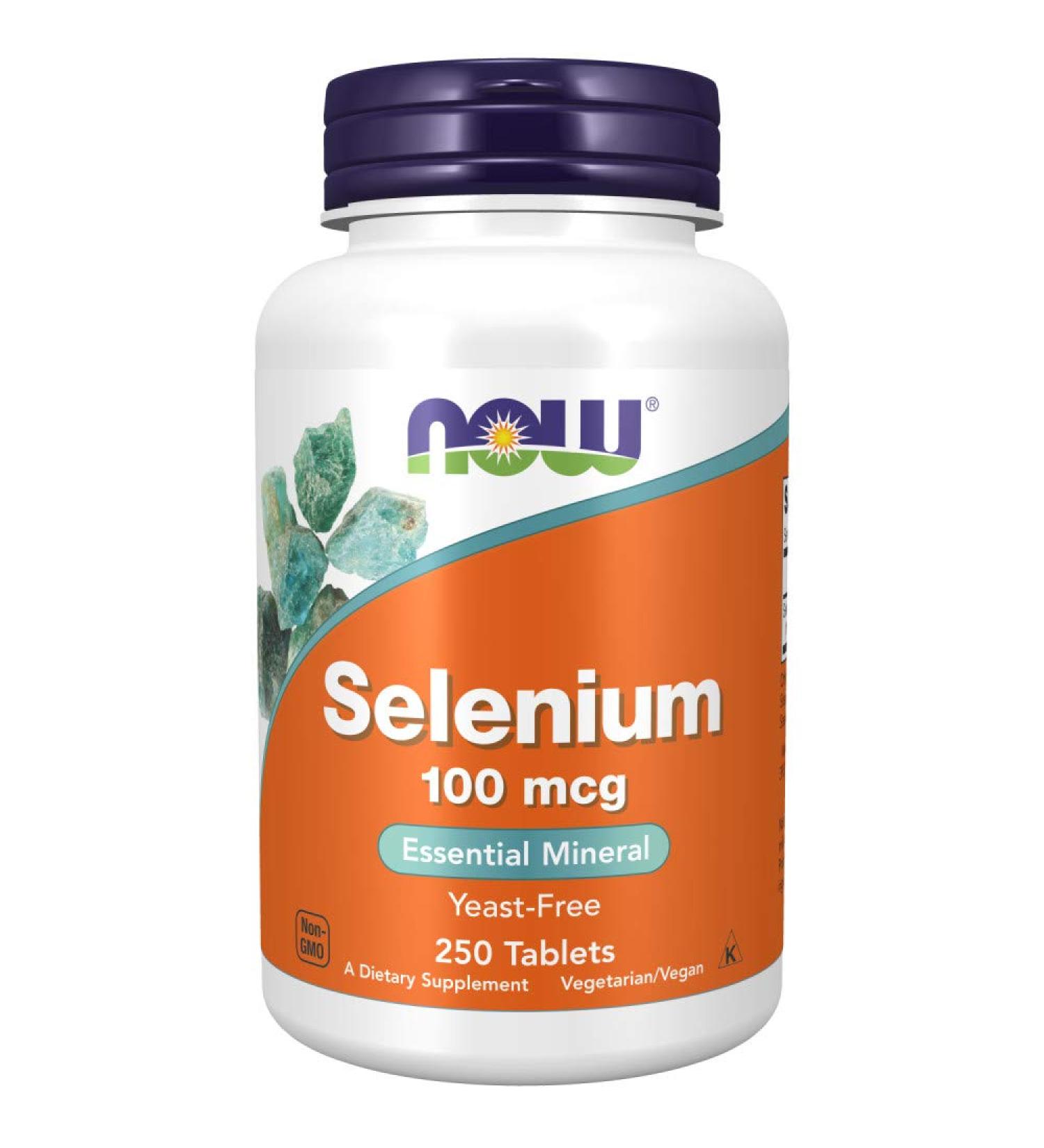 Now Foods Selenium 100 mcg - 250 Tablets (Pack of 2) | Immune Support & Antioxidant - Buy Online on GoSupps.com