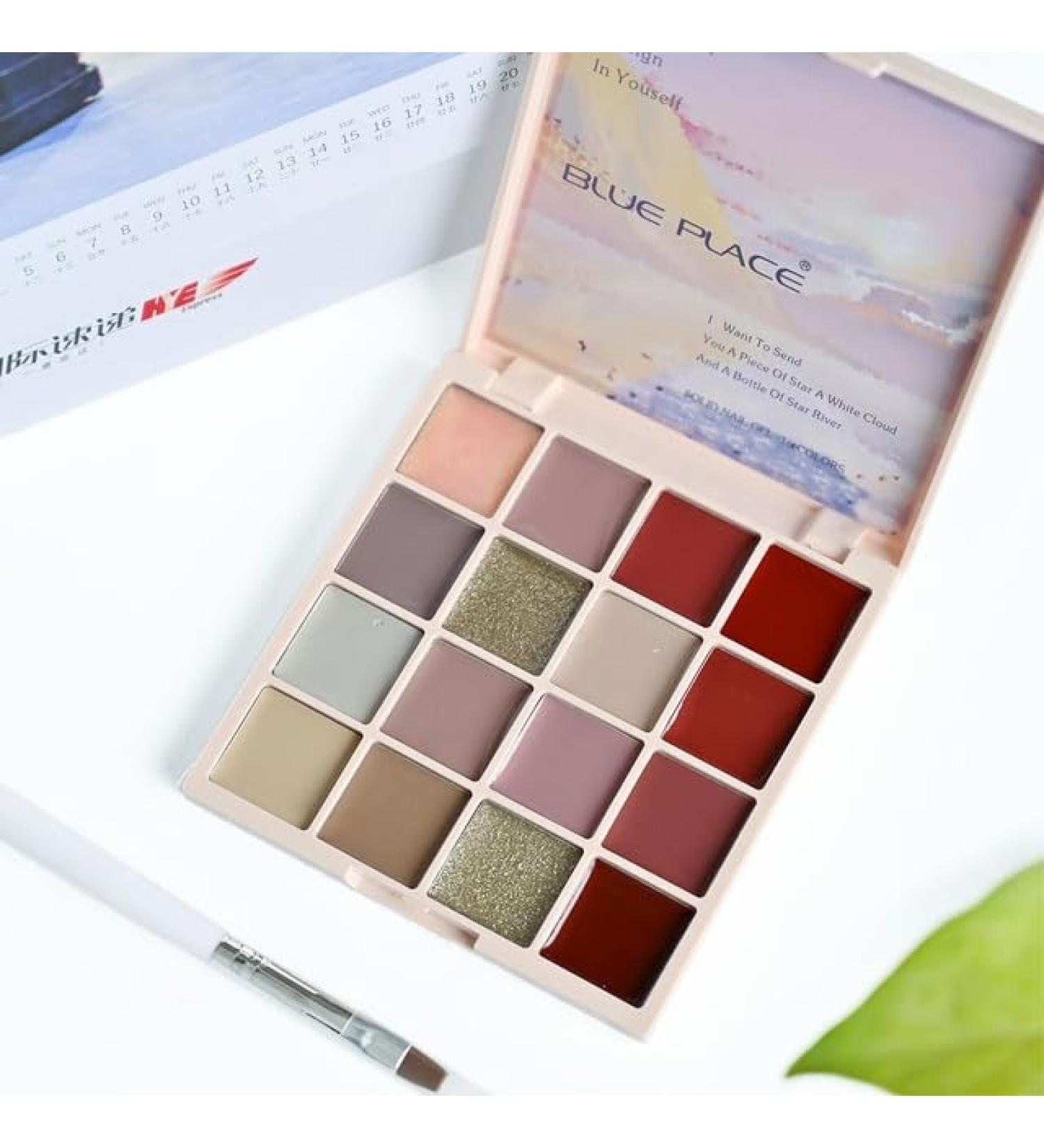 16 Colors Solid Nail Gel Palette Nail Cream Gel Nail Polish Nail Polish Gel UV LED Gel Solid Cream Gel Nail Polish for Nail Art - (Color: 2) - Buy Online on GoSupps.com