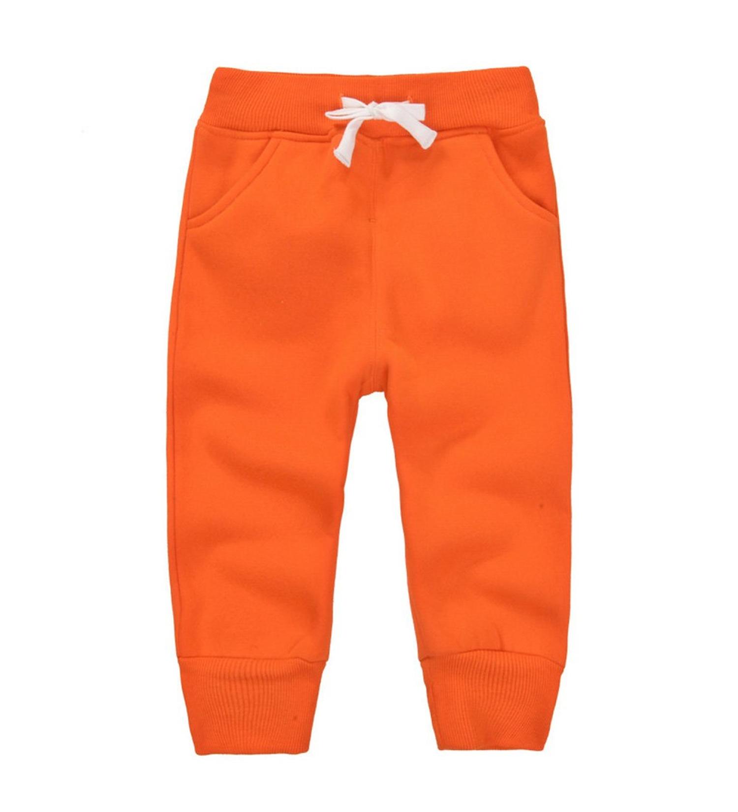 CuteOn Unisex Kids Elastic Waist Cotton Warm Trousers - 5 Years Orange - Buy Online on GoSupps.com