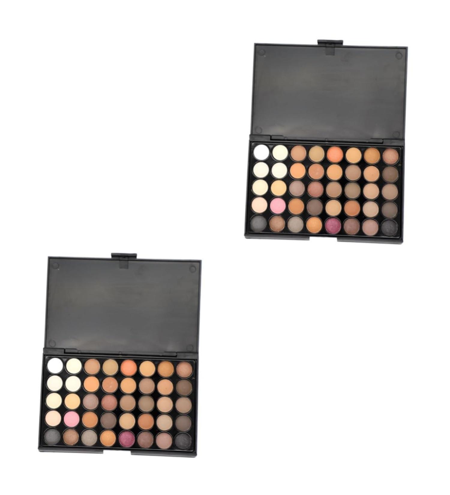 FOMIYES 2pcs 40 Makeup Palette Eyeshadow Matt Eyeshadow Powder Eyeshadow Pallet Eye Shadow Matte Tray - Buy Online on GoSupps.com