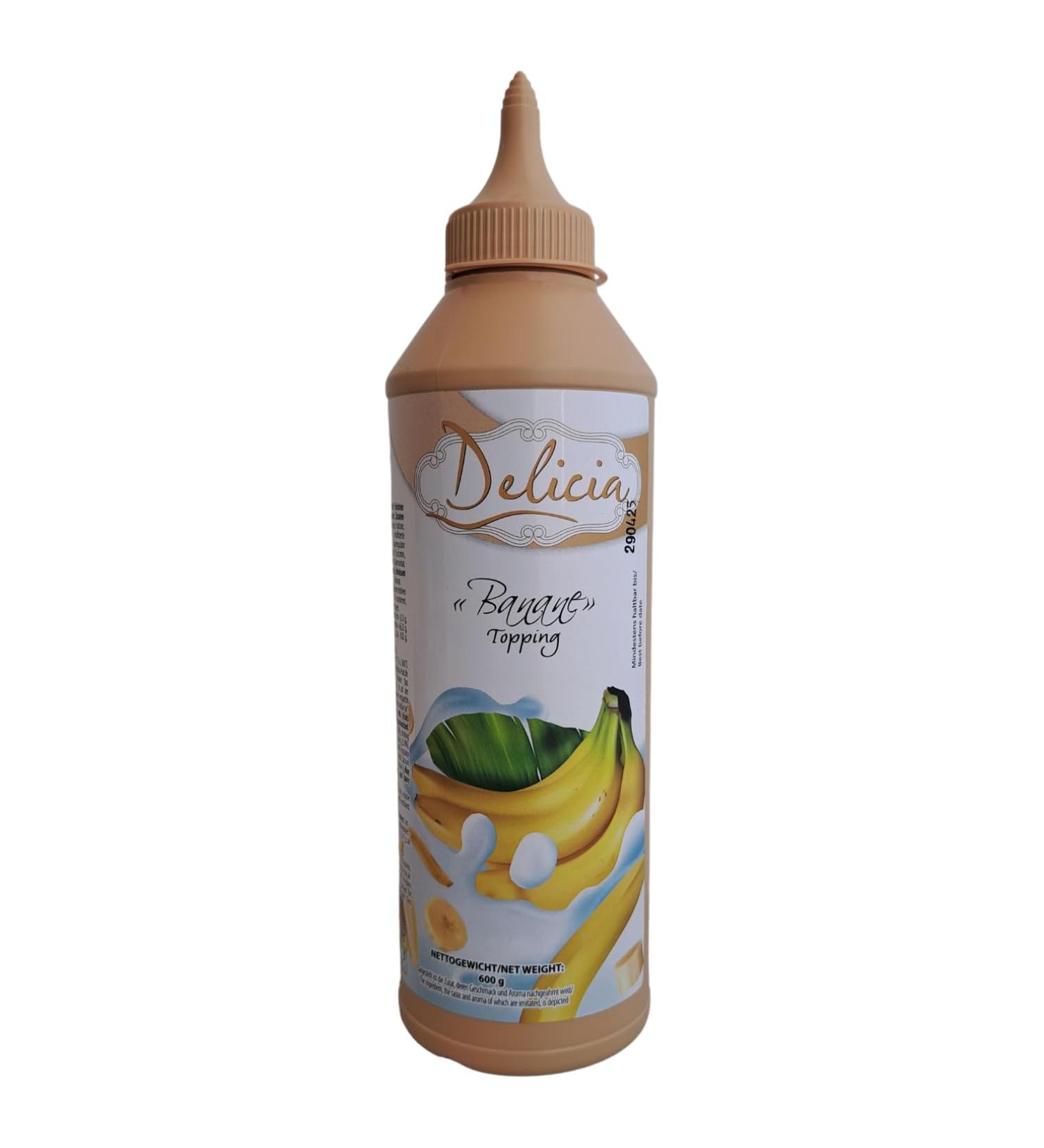 Delicia Banana Desserts Sauce - 600g Seductive Topping for Creative Desserts | Versatile Use for International Shipping - Buy Online on GoSupps.com