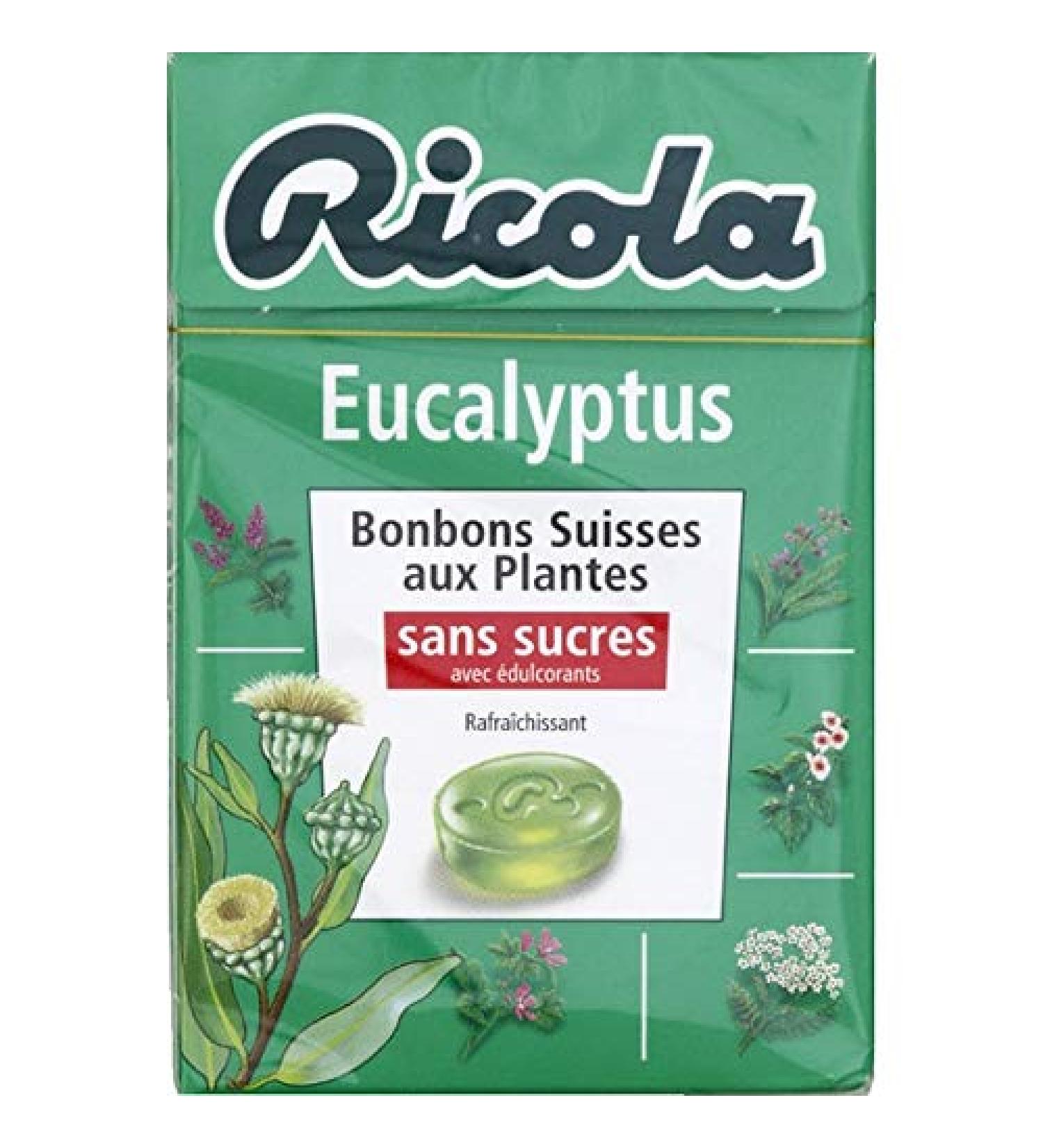 Ricola Ricola - Swiss Eucalyptus Herbal Sweets Sugar-Free with Sweeteners - 50g - Pack of 4 - Price Per Pack - Fast Delivery in Metropolitan France within 3 Business Days - Buy Online on GoSupps.com