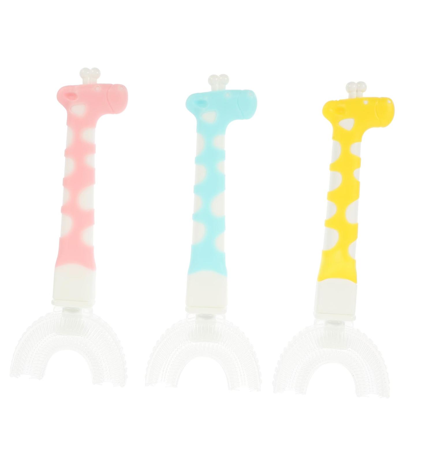 Buy Kombiuda 3-Piece Children's U-Shaped Silicone Toothbrush Set | Heated Eye Pads & Food-Grade Silicone Cleaning Tools for Kids | Safe & Effective Oral Care - Buy Online on GoSupps.com