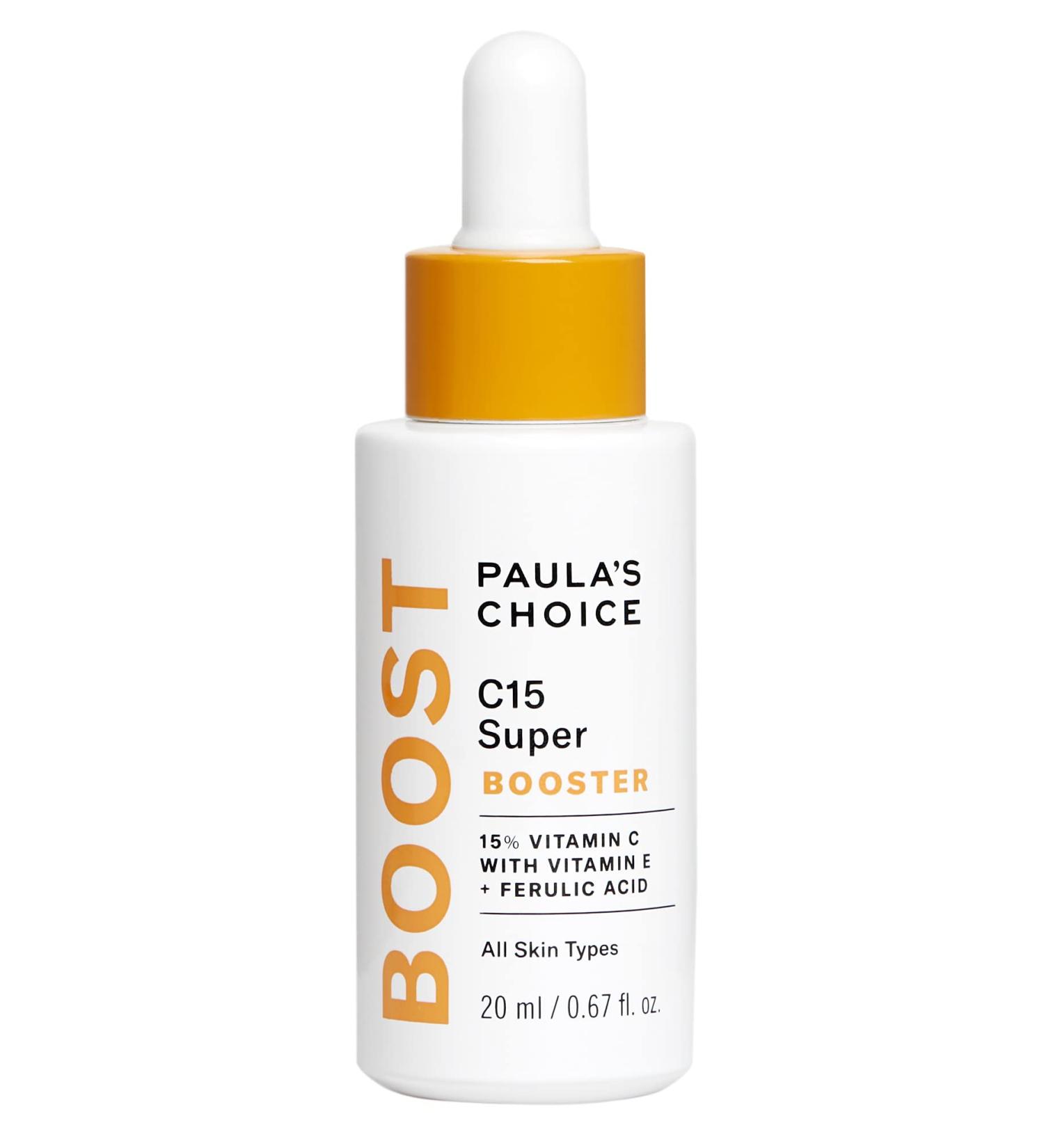 Paula's Choice BOOST C15 Super Booster - 15% Vitamin C Serum with Vitamin E & Ferulic Acid - Skin Brightening Formula 0.67oz - Buy Online on GoSupps.com