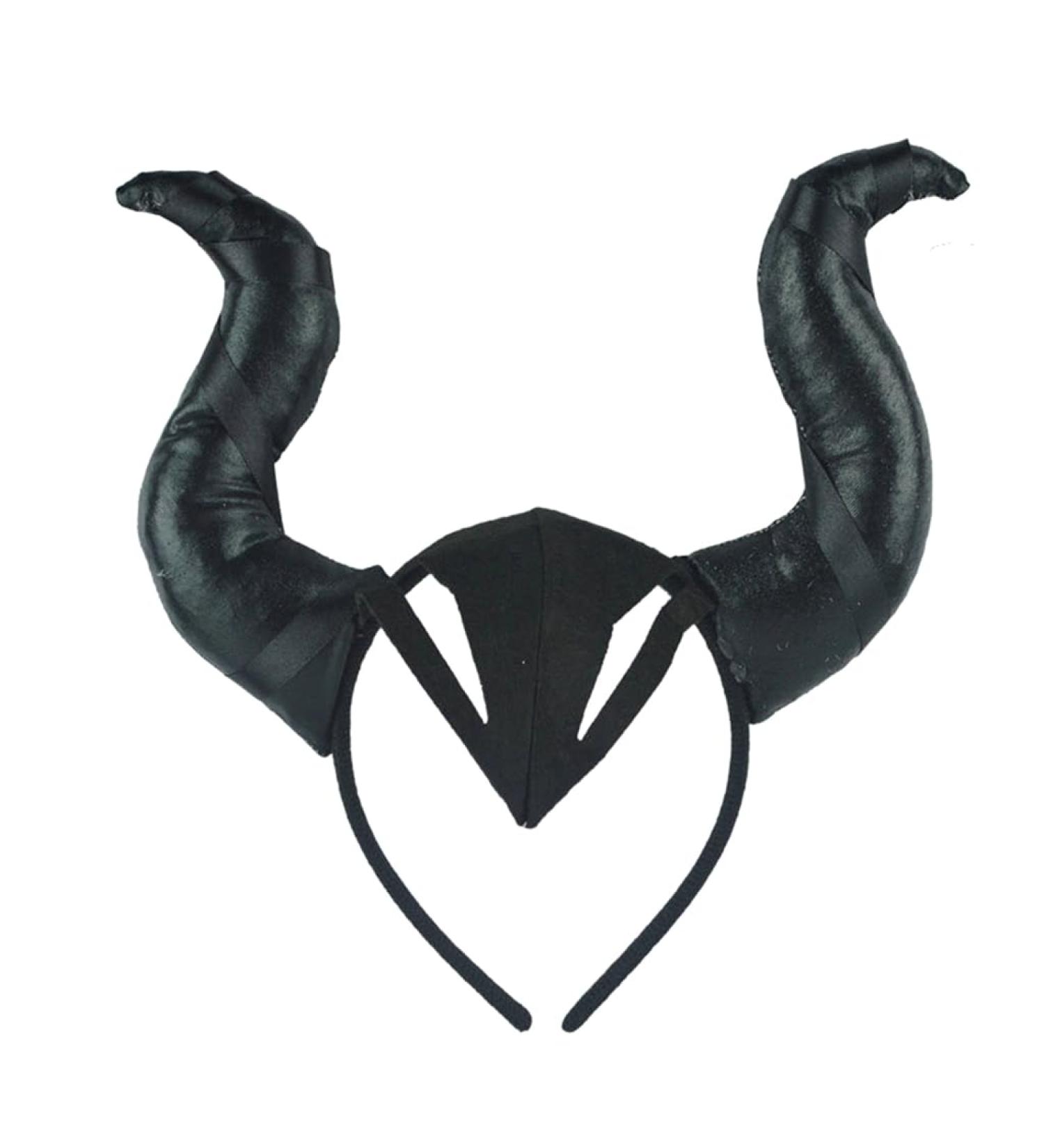hgnxa Kids Black Devil Wing Ox Horn Headband Halloween Evil Queen osplay Props Hairband - Buy Online on GoSupps.com