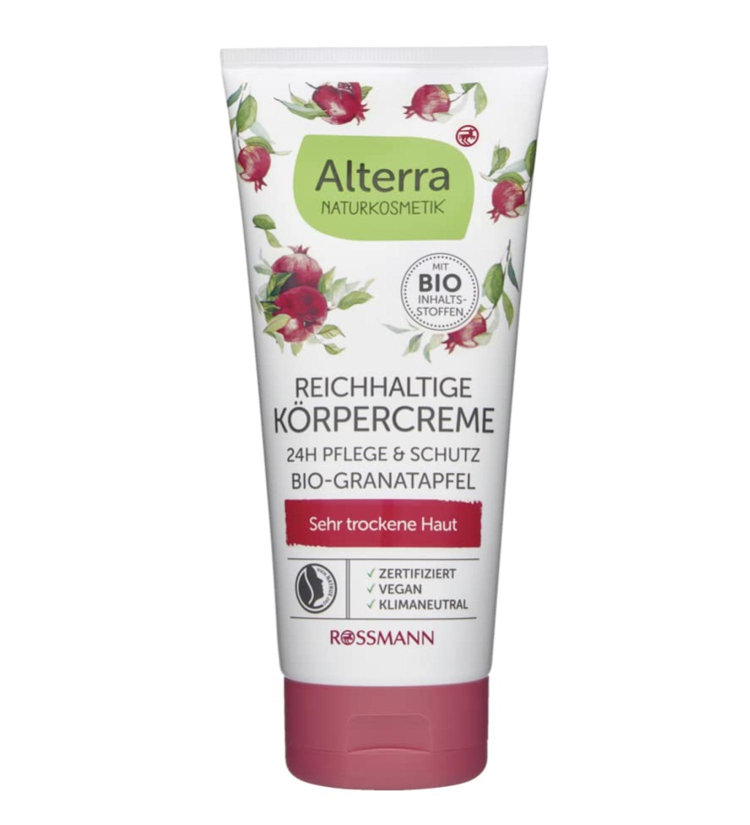 Alterra Rich Body Cream Organic Pomegranate & Organic Shea Butter - For very dry skin - 200 ml