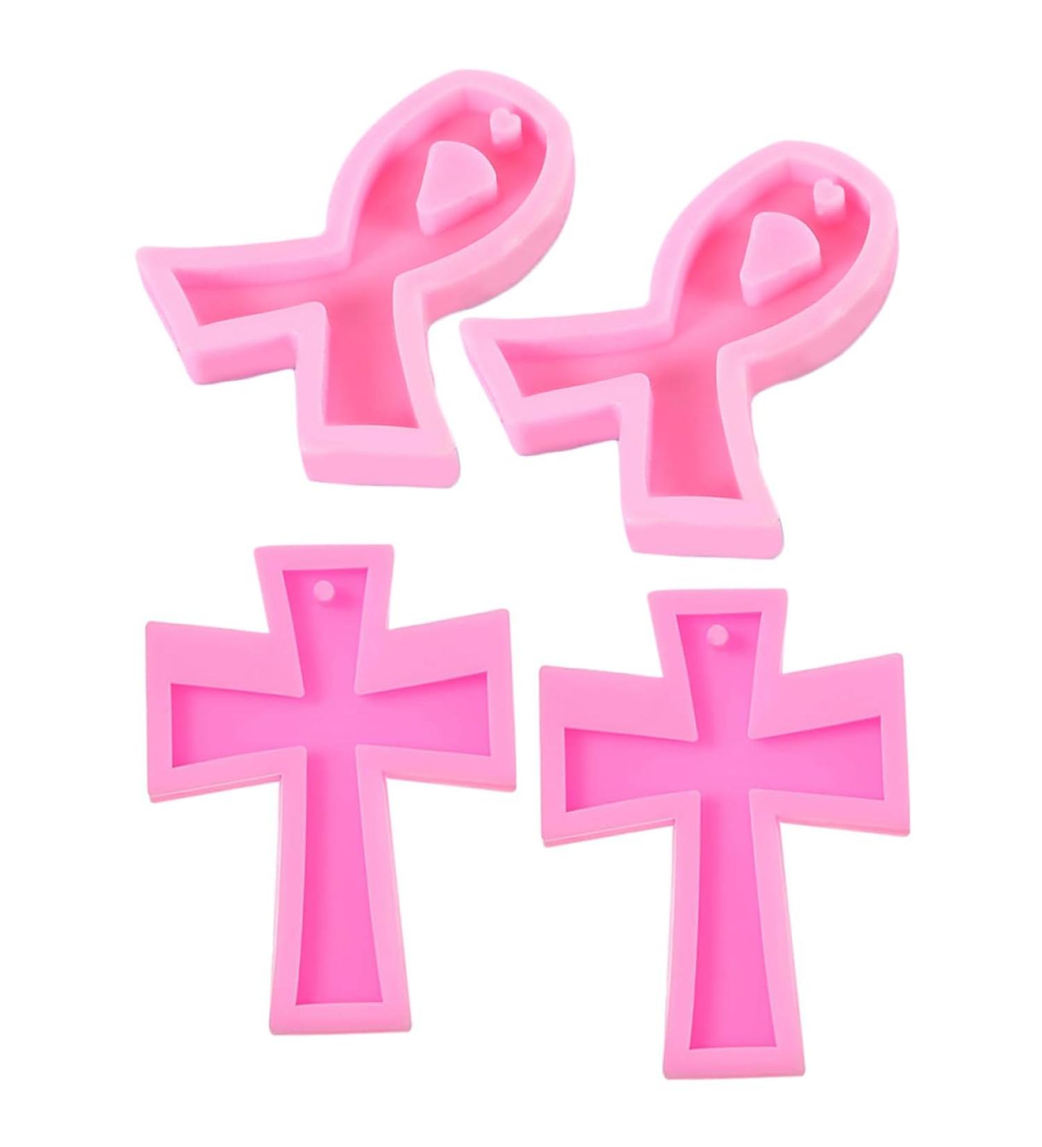 LALAFINA 4pcs Ribbon Silicone Mold Chocolate Silicone Molds Fondant Molds Ribbon Cross Mold Keychain Silicone Mold Orange Tassel for Jewelry Epoxy Silica Gel Puzzle Key Chain Pink - Buy Online on GoSupps.com