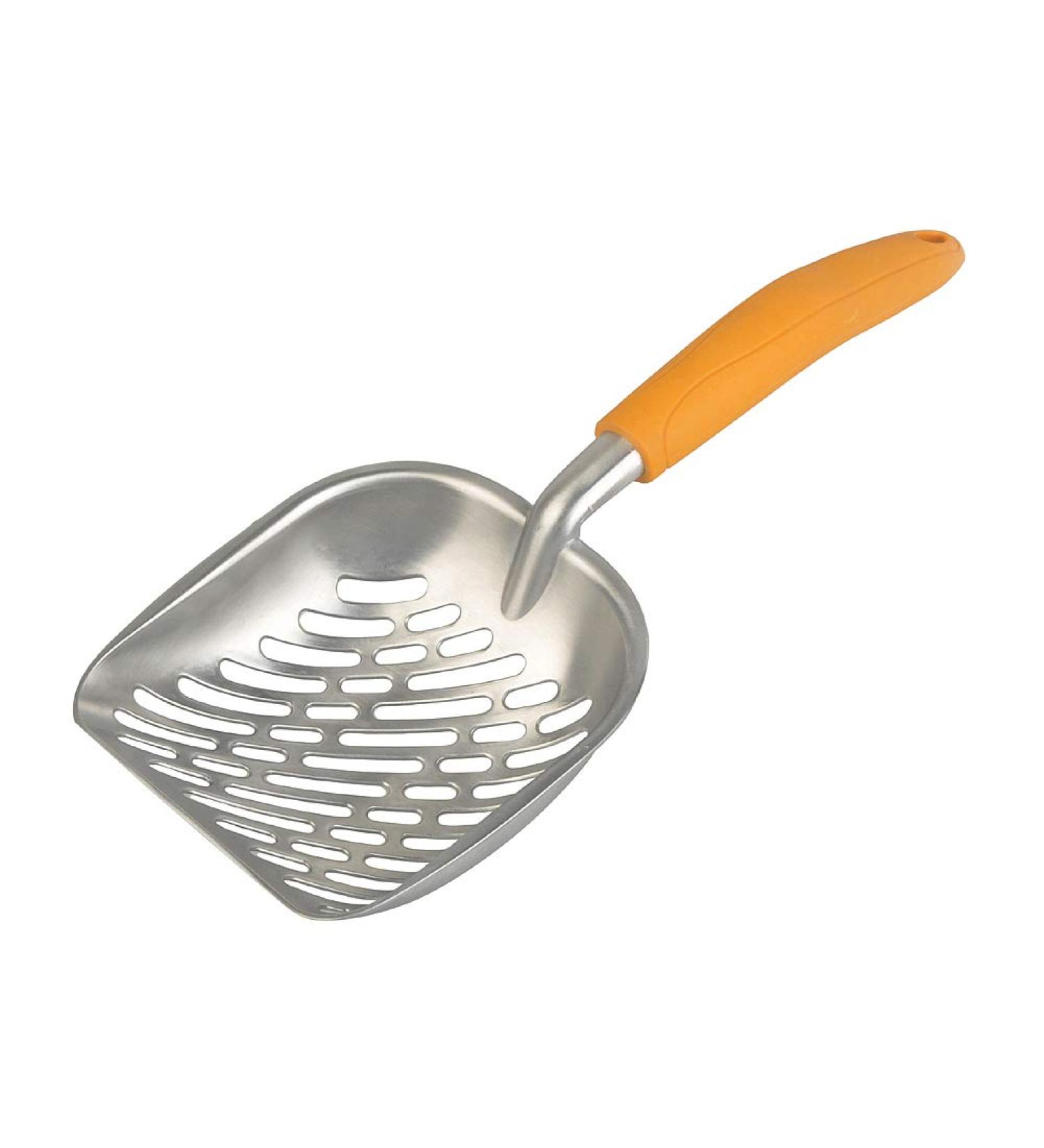 Large Metal Cat Litter Box Scoop Stainless Aluminum Alloys 13.8"*5.5"*1.8" (Yellow Handle) - Buy Online on GoSupps.com
