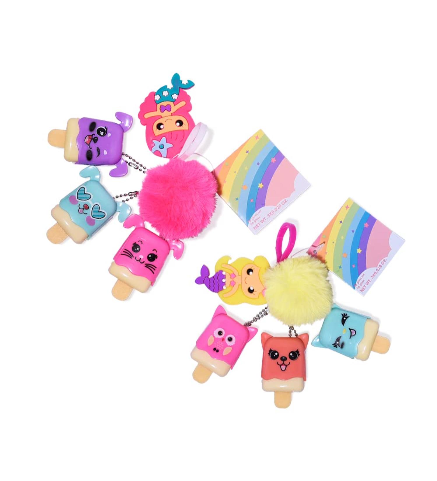 M&U Ice Cream Lip Gloss Set - 6pcs for Girls (Cat and Dog) | Makeup for Fun - Buy Online on GoSupps.com