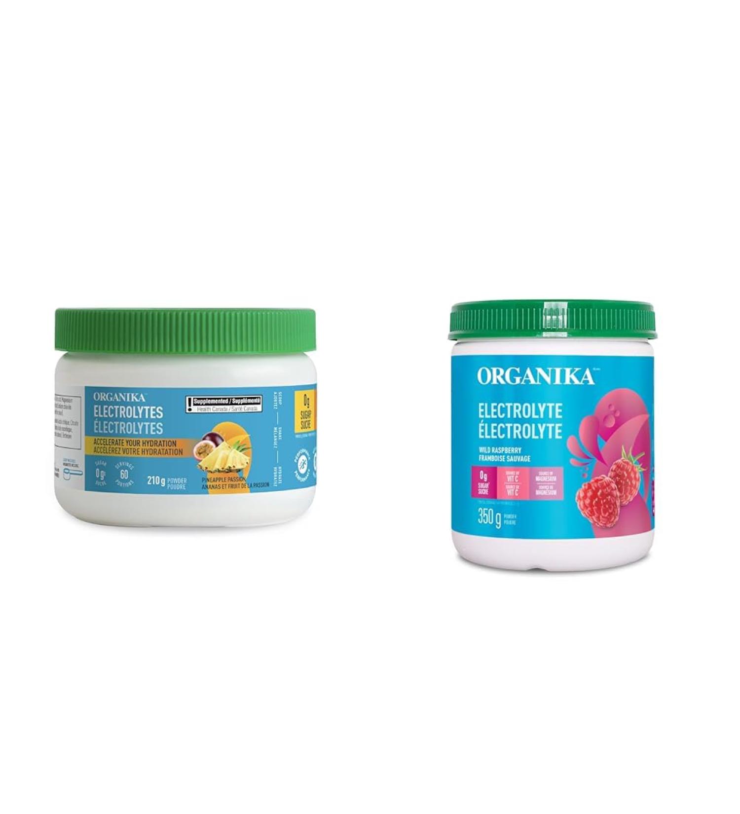 Organika Electrolytes Powder- Pineapple Passionfruit- Sugar-Free Hydration and Electrolyte Replenish & Electrolyte Drink Mix - Raspberry flavour- Zero Sugar Hydration- 350 gram - 100 Servings - Buy Online on GoSupps.com