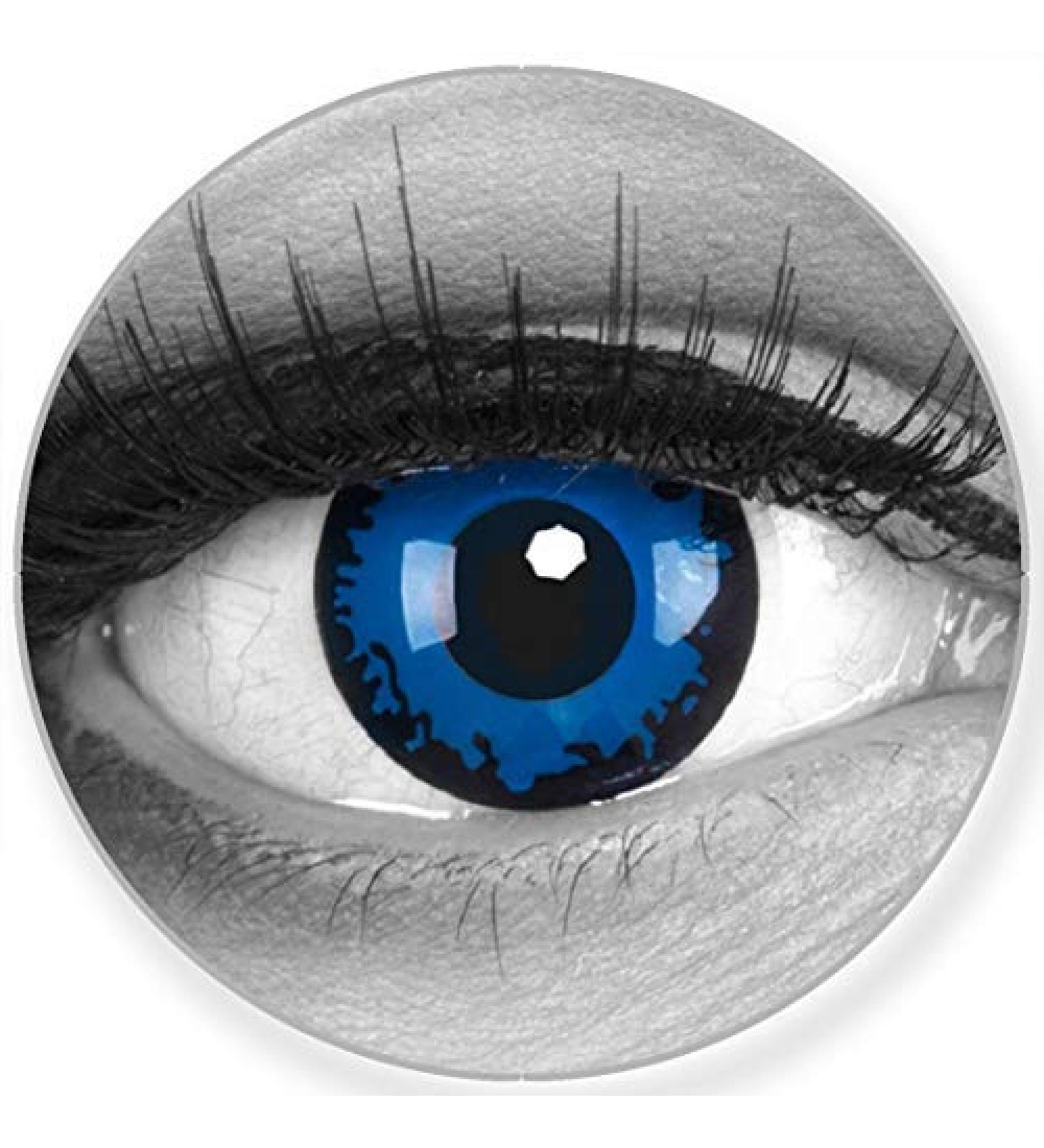 Funnylene Dark Blue Colored Contact Lenses - 2 Pack Soft Monthly Wear - Perfect for Halloween & Carnival - Free Container Included - Buy Online on GoSupps.com
