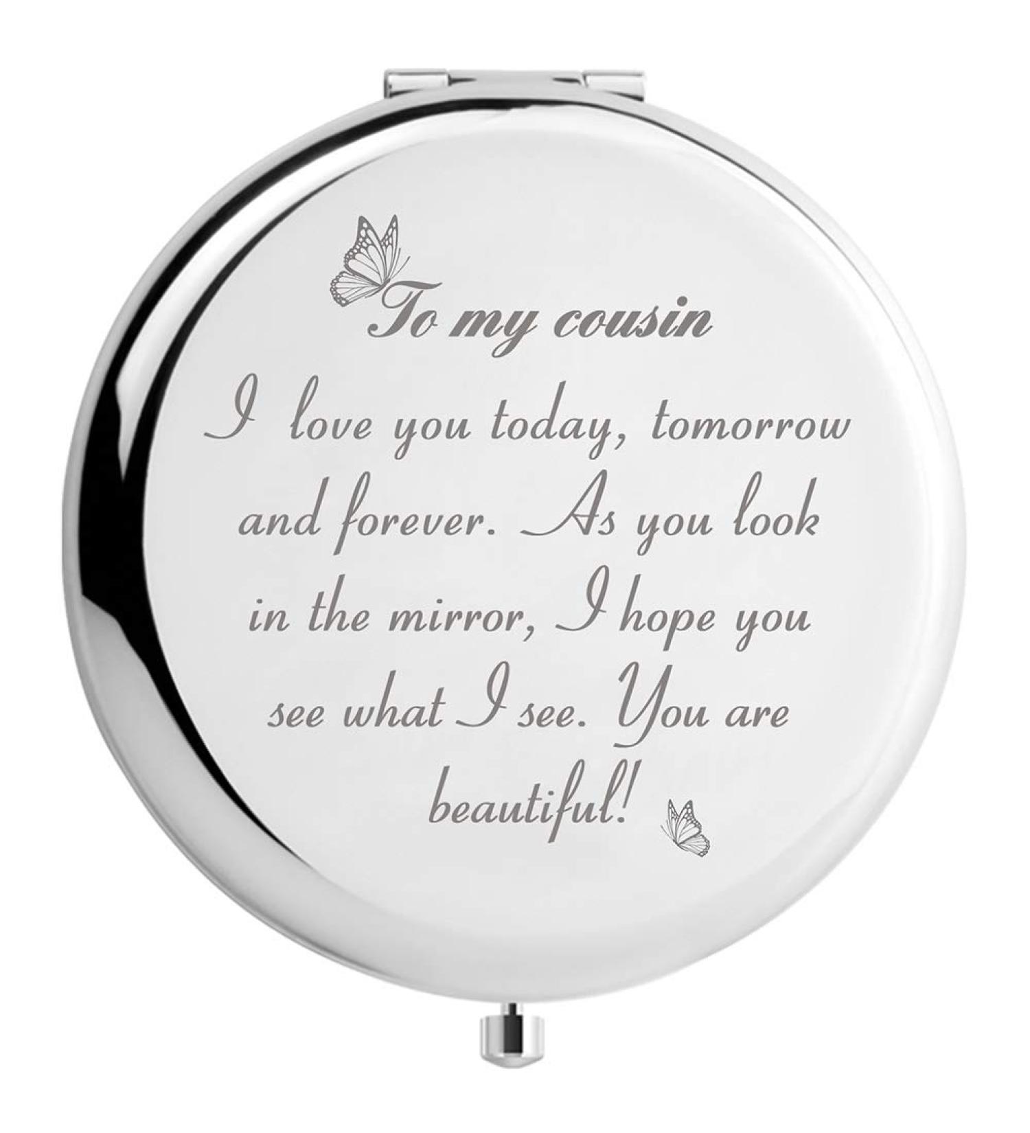 DIDADIC Cousin Gifts - Travel Makeup Mirror for Graduation - Birthday Gift for Cousin Women - Buy Online on GoSupps.com