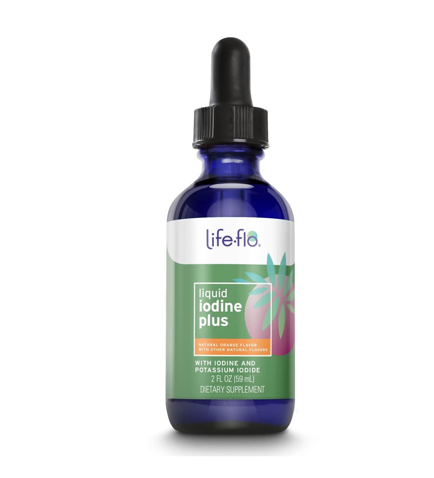 Life-flo Liquid Iodine Plus - Natural Orange Flavor 2 fl oz | Boost Iodine Levels - Buy Online on GoSupps.com