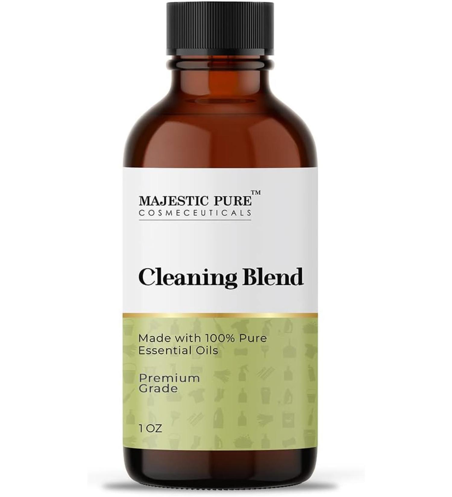 Majestic Pure Cleaning Essential Oil Blend | 100% Pure & Natural Premium Grade Oil for DIY Products Cleaning | Blend of Lemon Orange Peppermint Citronella | for Aromatherapy & Diffuser | 1oz - Buy Online on GoSupps.com